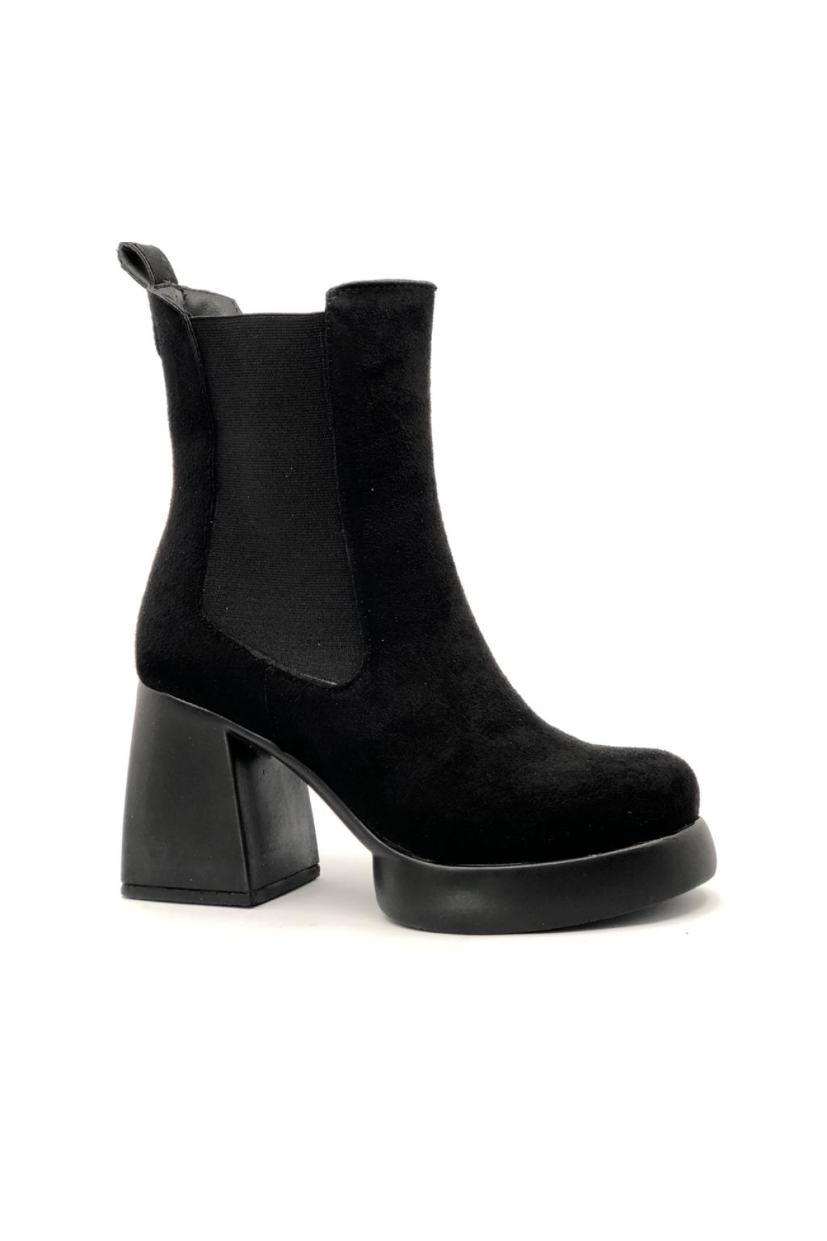 Seribo Lastikli Platform Taban 9 Cm Topuklu Kadın Bot - Görsel 3