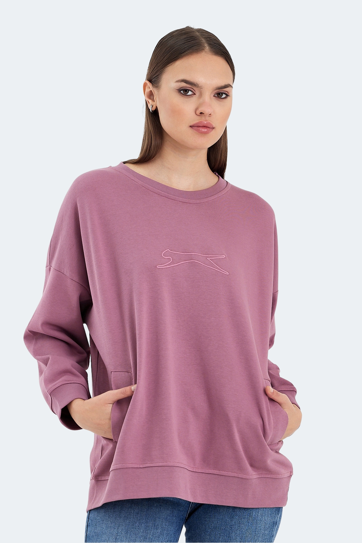 VIKENTI SW OVERSIZE Kadın Sweatshirt Gül