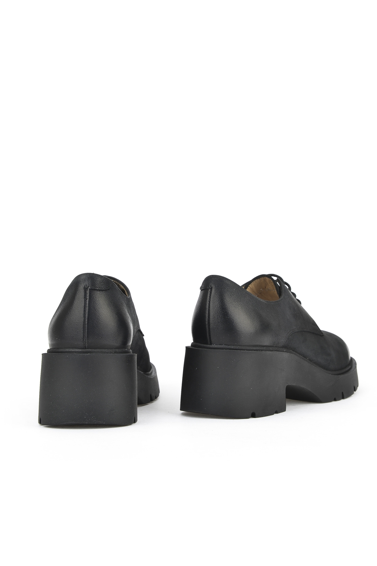 Kadın Hakiki Deri Nubuk Ayakkabı 1431030Z24166 Siyah - Görsel 4