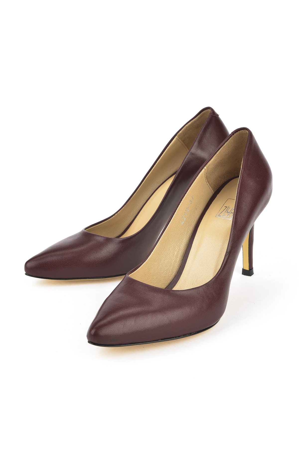 Kadın Hakiki Deri Topuklu Ayakkabı 1431030Z4292 Bordo - Görsel 6