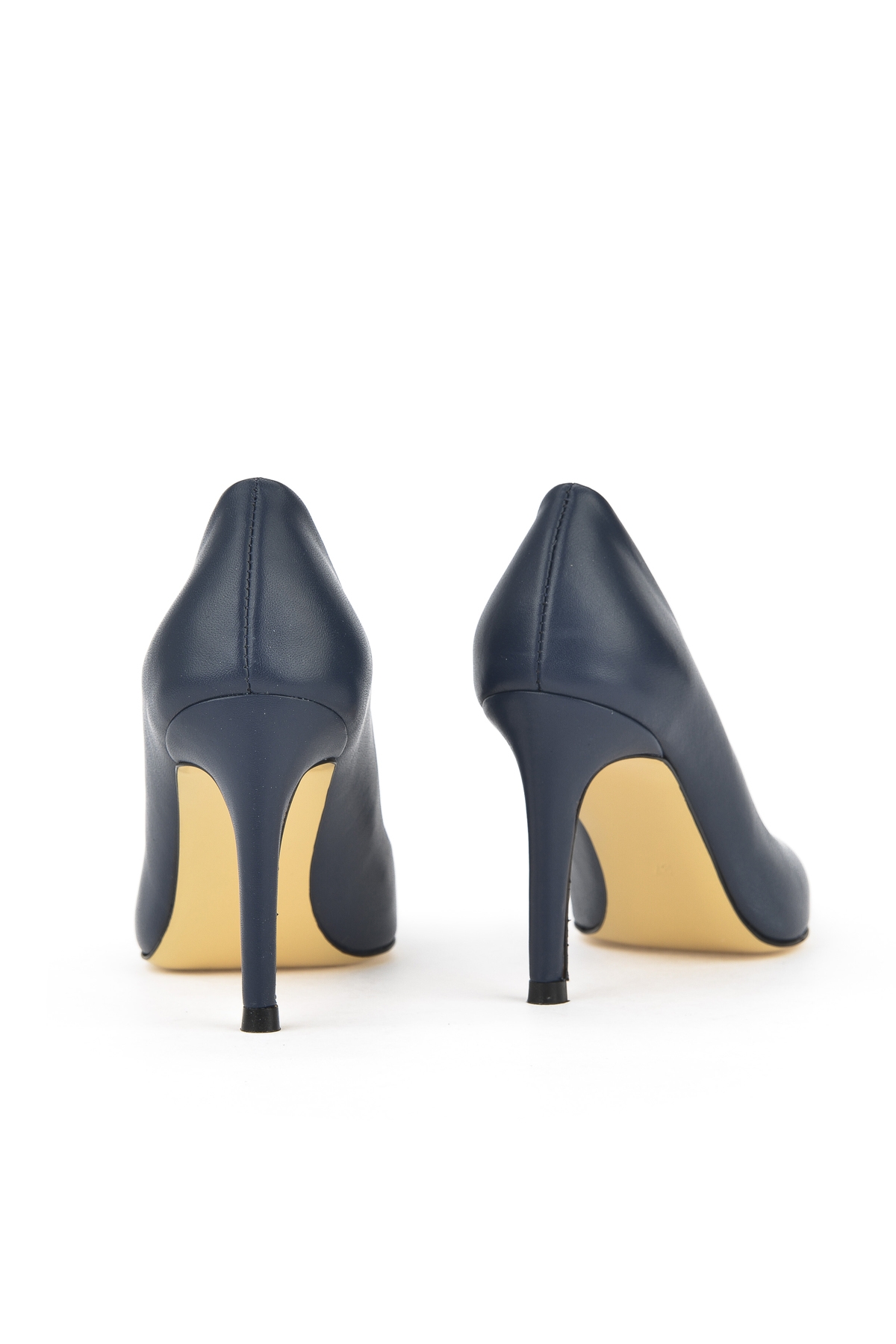 Kadın Hakiki Deri Topuklu Ayakkabı 1431030Z4292 Lacivert - Görsel 4