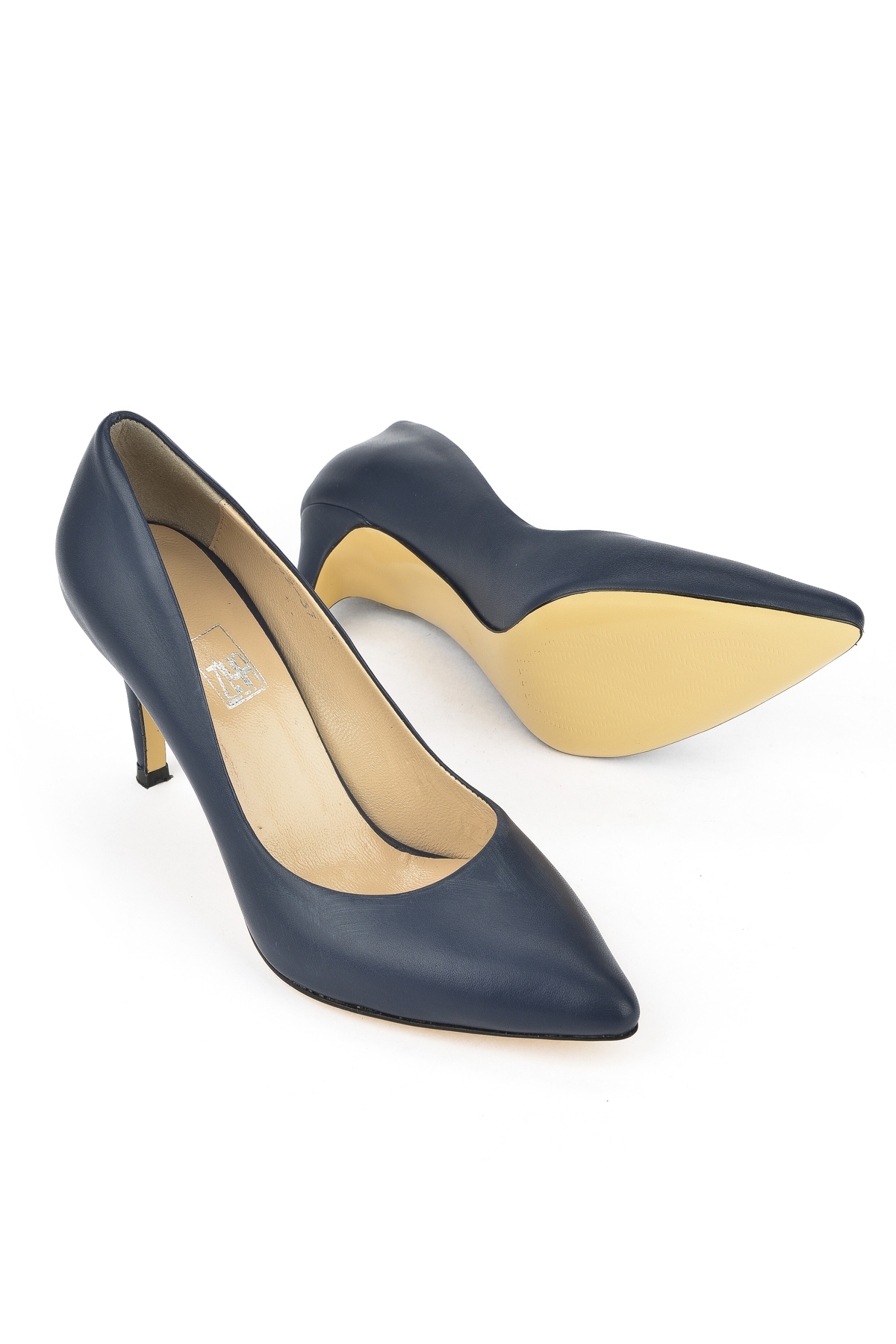 Kadın Hakiki Deri Topuklu Ayakkabı 1431030Z4292 Lacivert - Görsel 5