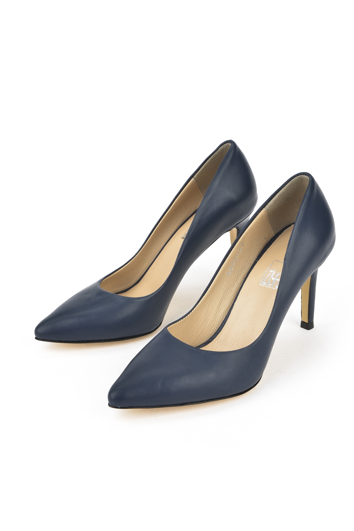 Kadın Hakiki Deri Topuklu Ayakkabı 1431030Z4292 Lacivert - Görsel 6