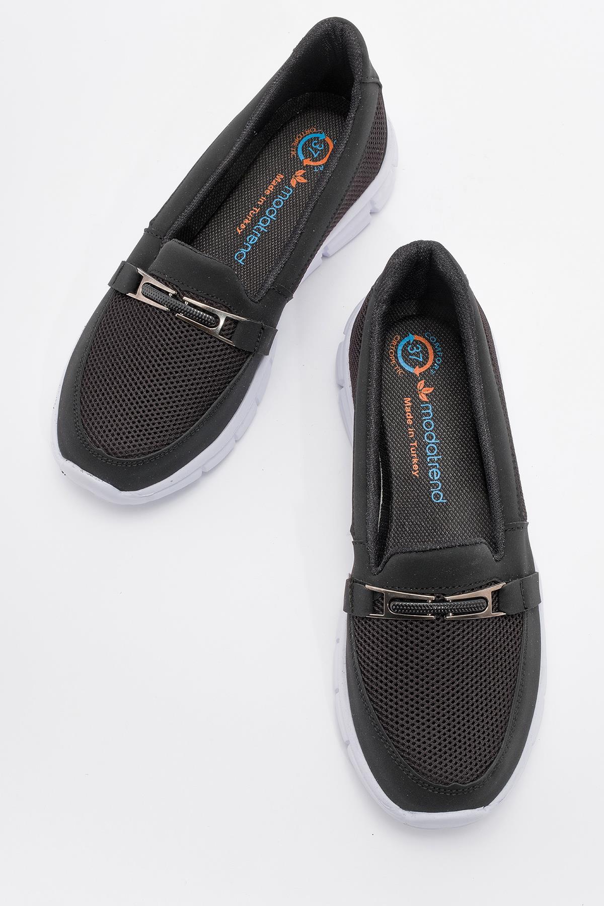 Kadın Günlük Ayakkabı SİYAH BEYAZ - Görsel 6