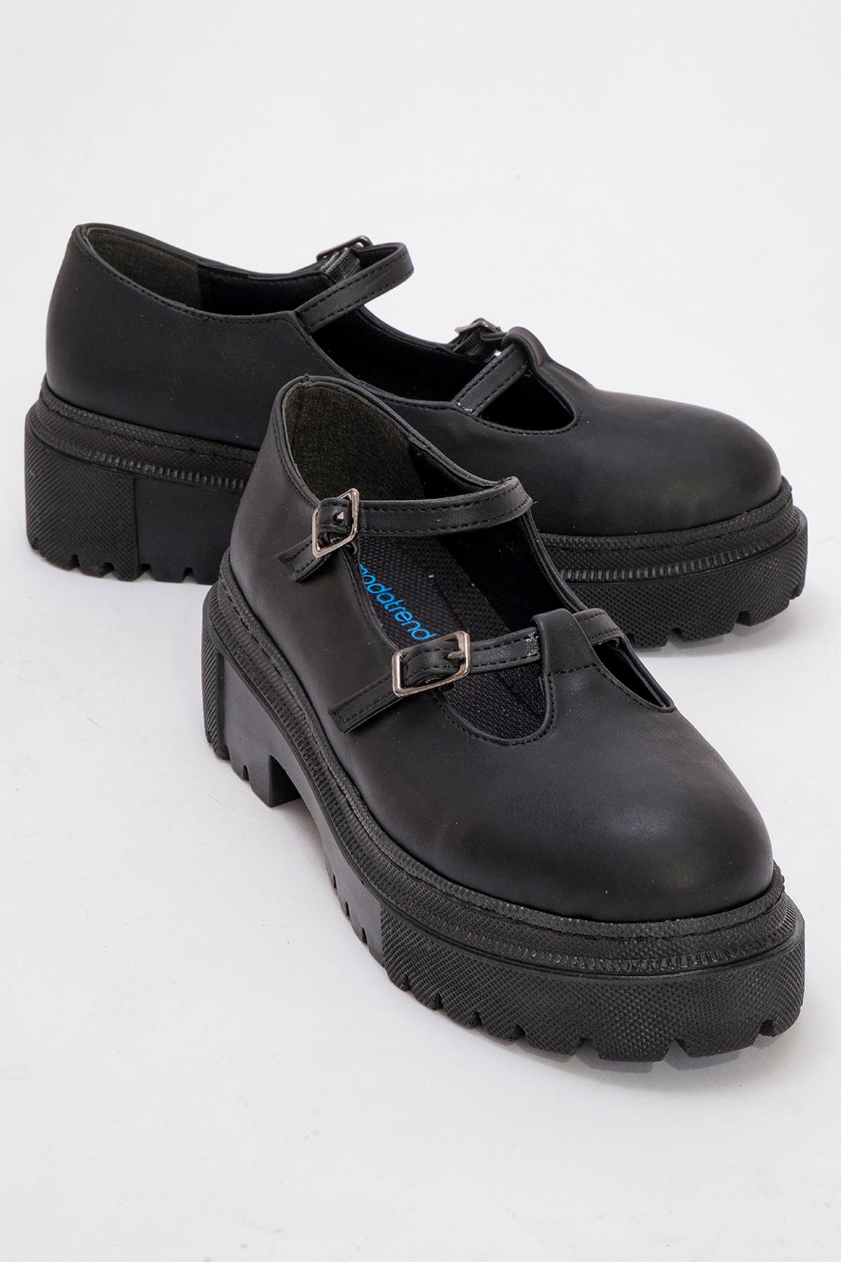 Kadın Biyeli Günlük Ayakkabı SİYAH CİLT - Görsel 2