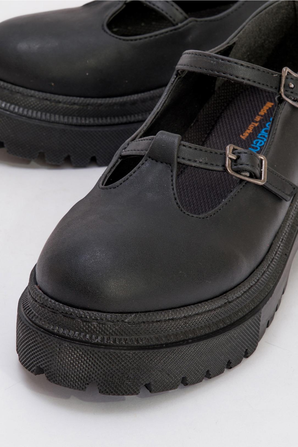 Kadın Biyeli Günlük Ayakkabı SİYAH CİLT - Görsel 4