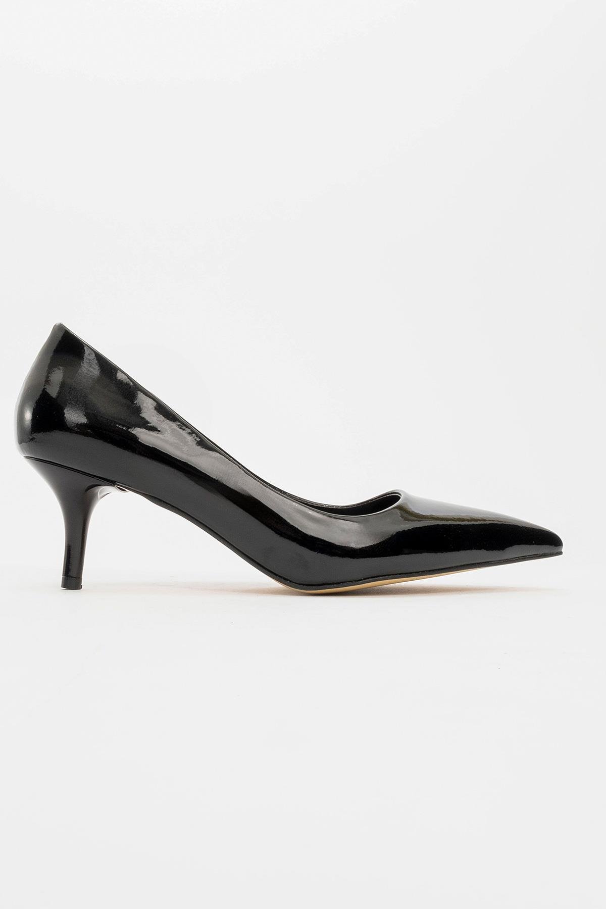 Kadın Sivri Burunlu Stiletto SİYAH RUGAN - Görsel 3