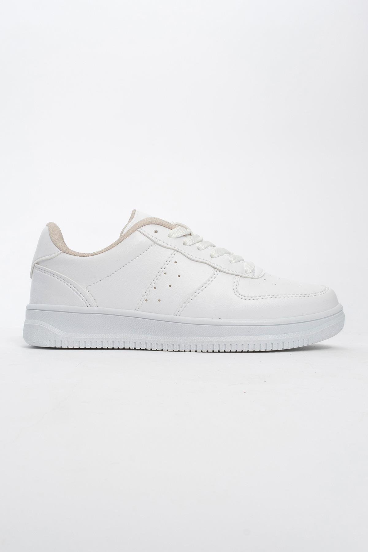 Bağlcıklı Erkek Spor Ayakkabı BEYAZ BEYAZ - Görsel 3
