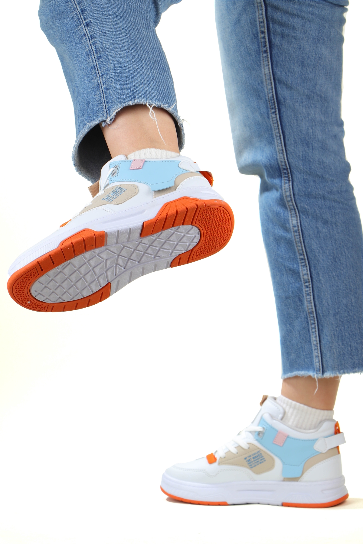 . Waved Bilekli Cilt Unisex Spor Ayakkabı - Görsel 3