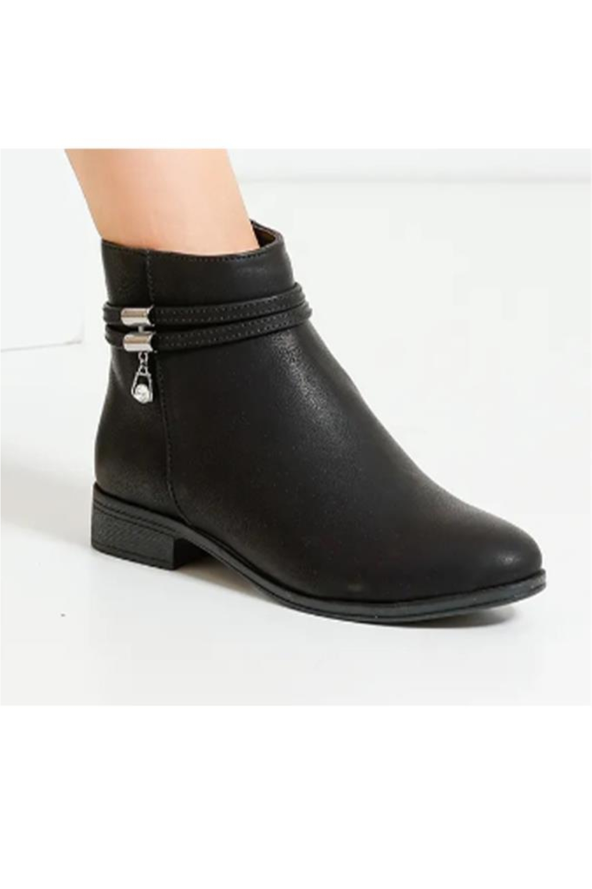 Sdf 79-24 Deri Fashion Fermuarlı Kadın Bot - Görsel 2