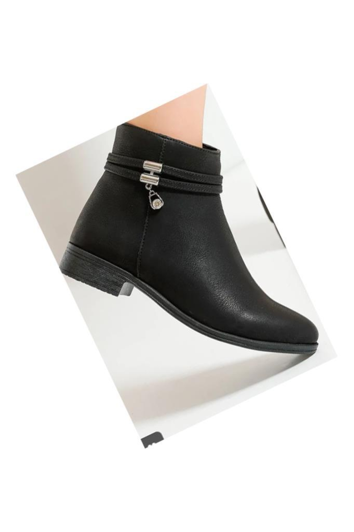 Sdf 79-24 Deri Fashion Fermuarlı Kadın Bot - Görsel 4