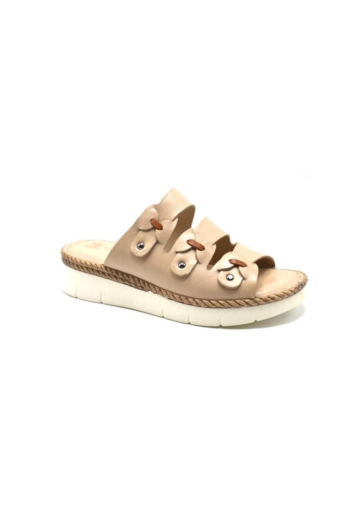 23028000Y Kadın Deri Terlik - Görsel 2