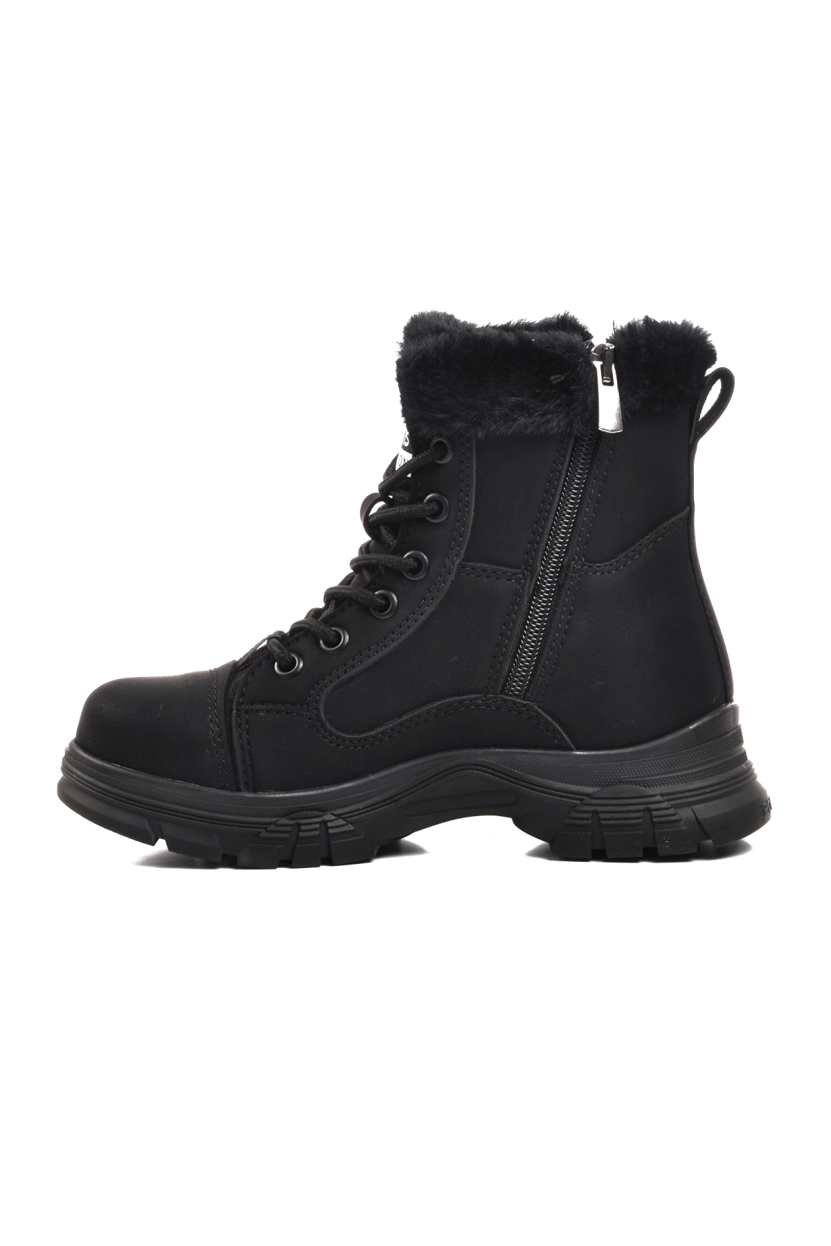 24072-F Siyah-Zümrüt İçi Polarlı Kız Çocuk Bot - Görsel 3