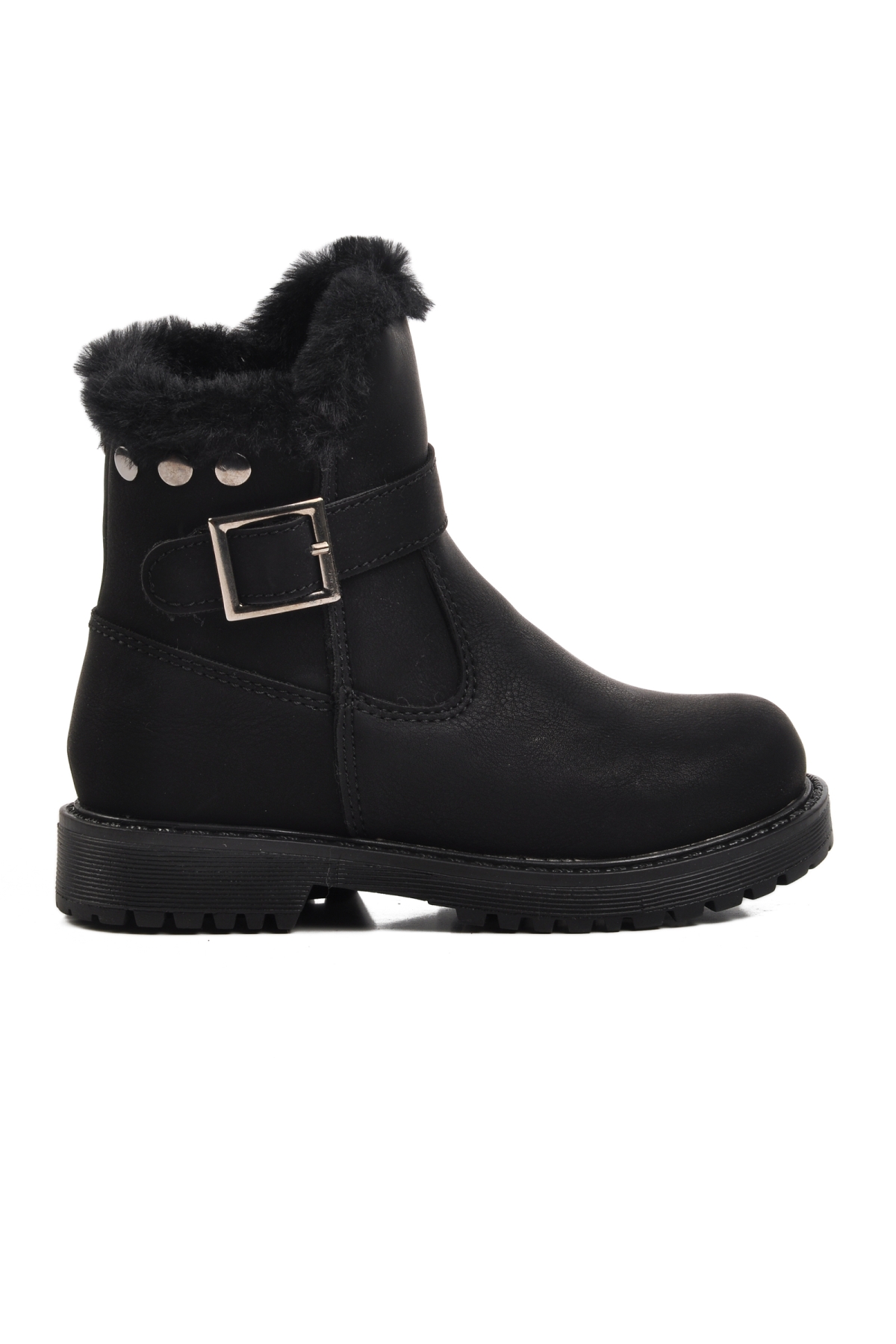 24064-P Siyah-Zümrüt İçi Polarlı Kız Çocuk Bot - Görsel 2