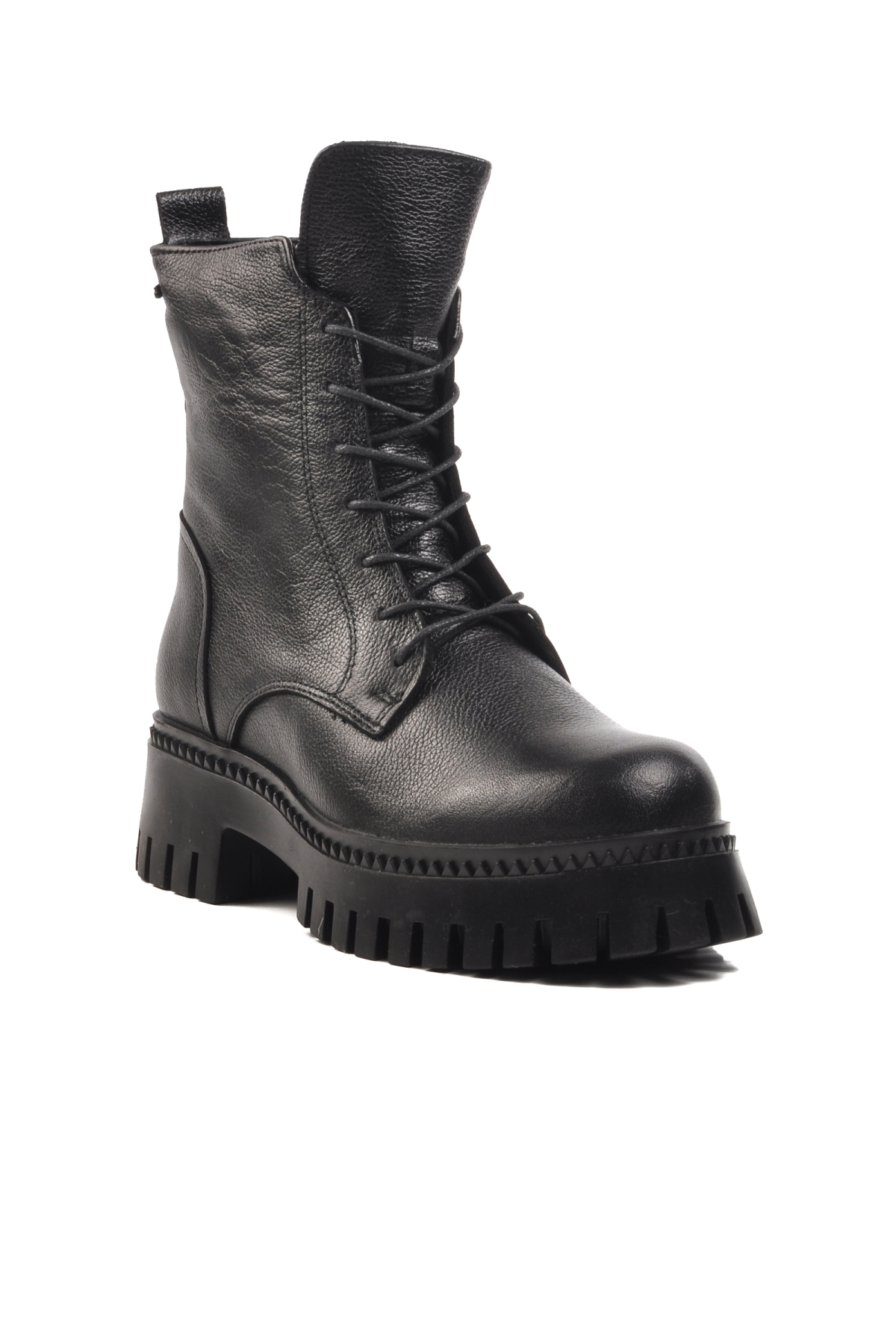 2251811K Siyah Hakiki Deri İçi Polarlı Kadın Bot - Görsel 4