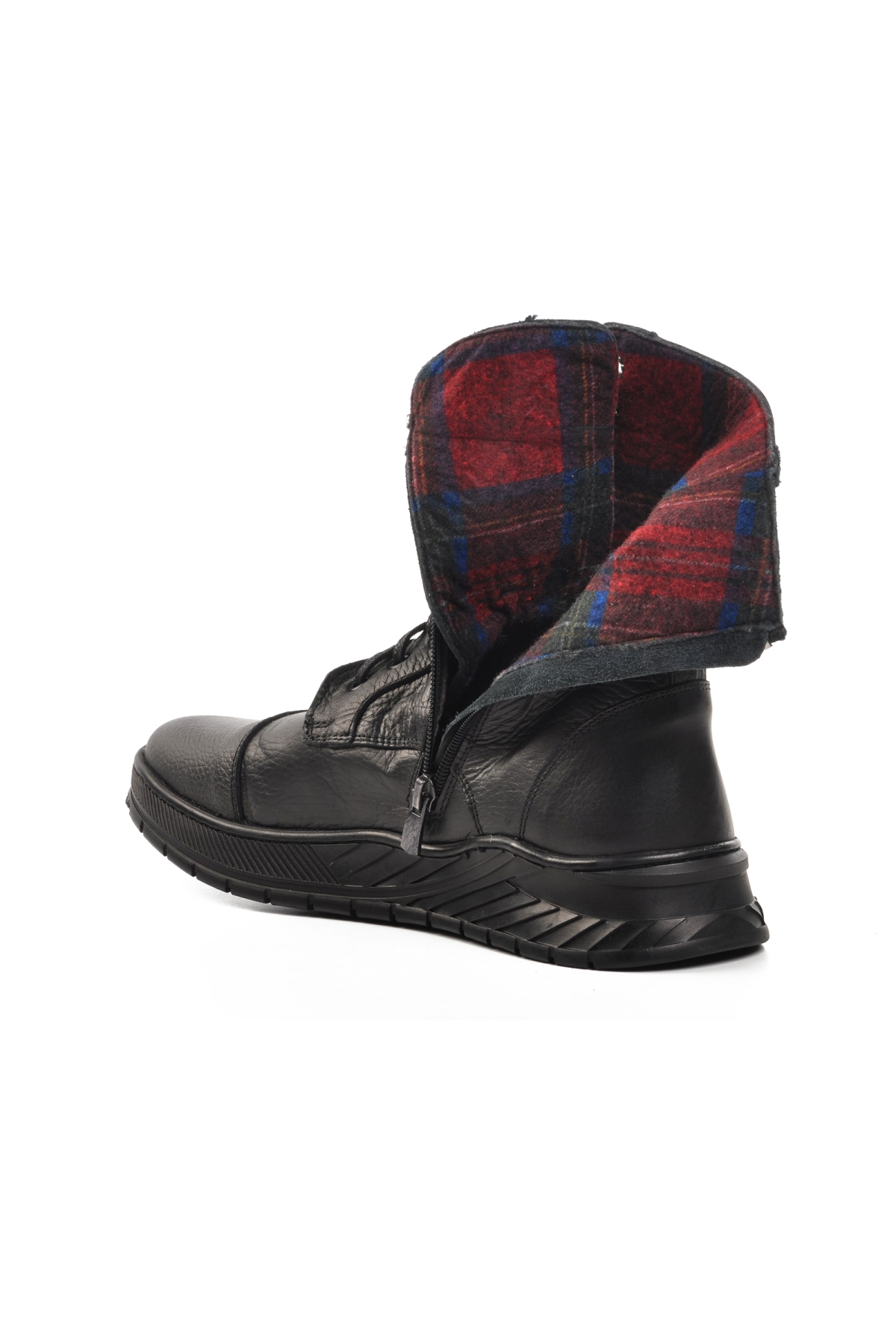 Tervolina Siyah Hakiki Deri Erkek Bot - Görsel 5