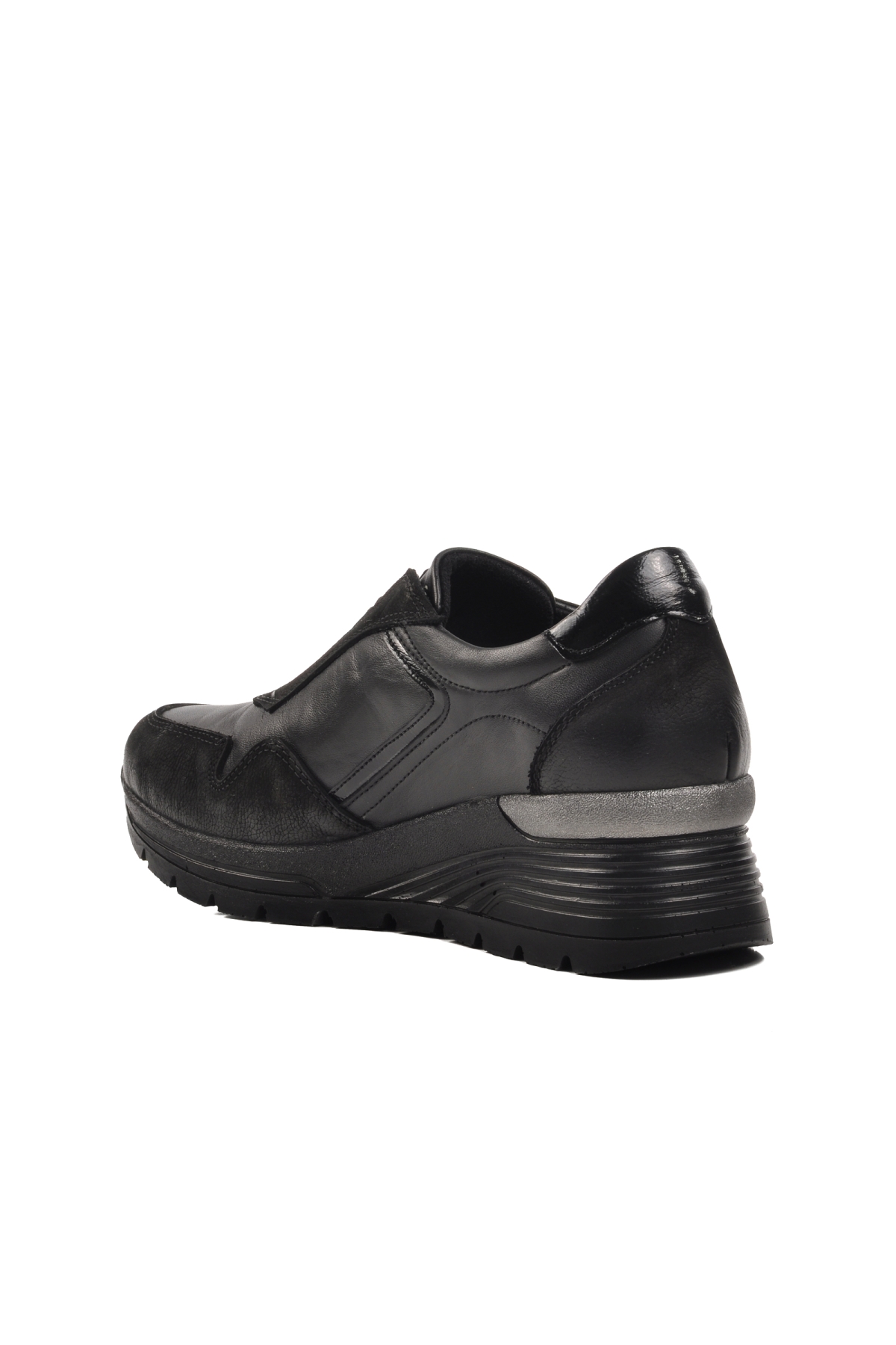 2313042K Siyah Hakiki Deri Kadın Günlük Ayakkabı - Görsel 5