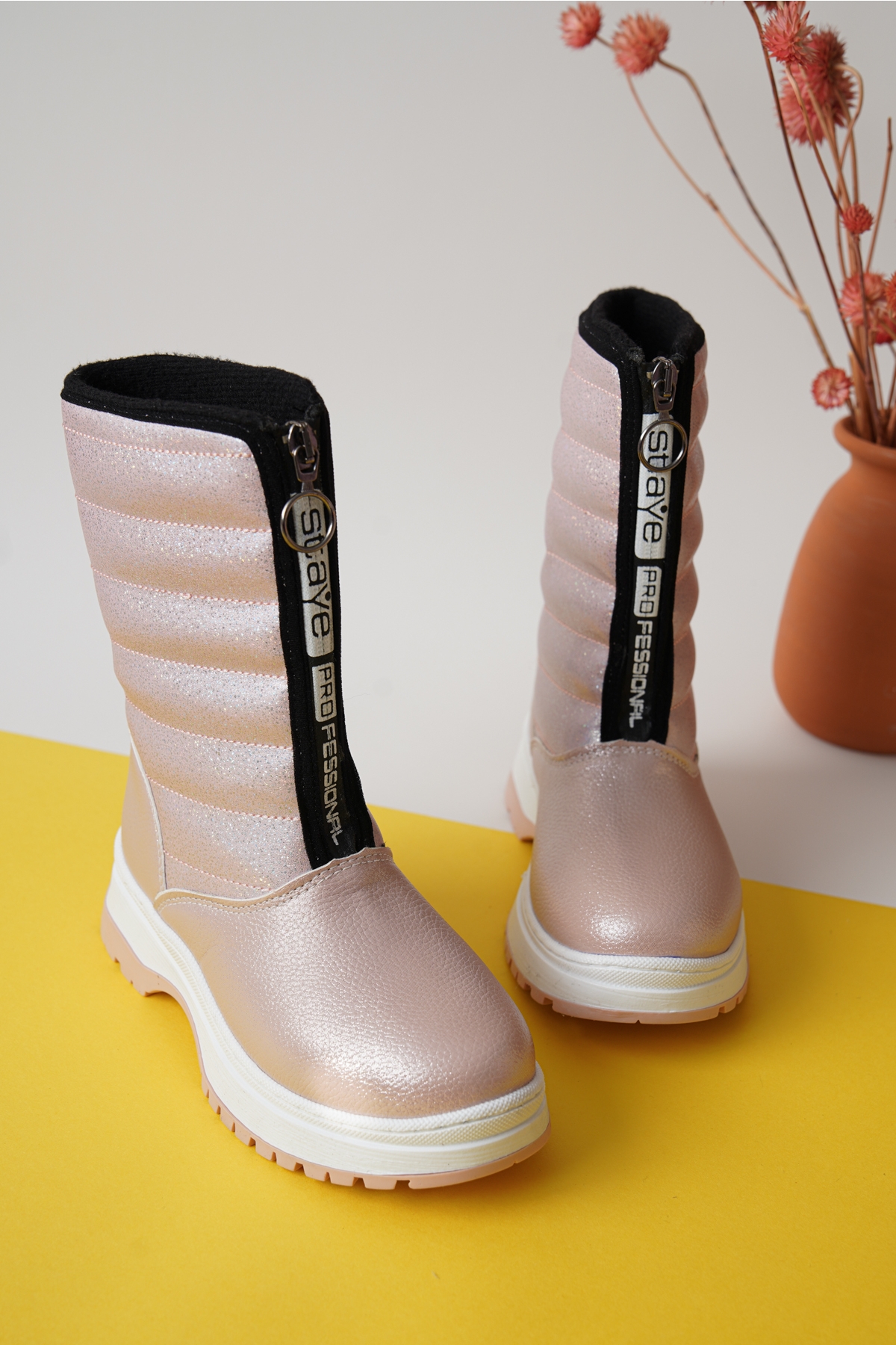 Garantili D078 Günlük Ortopedik Kız Çocuk Soğuk Geçirmez Bot - Görsel 4