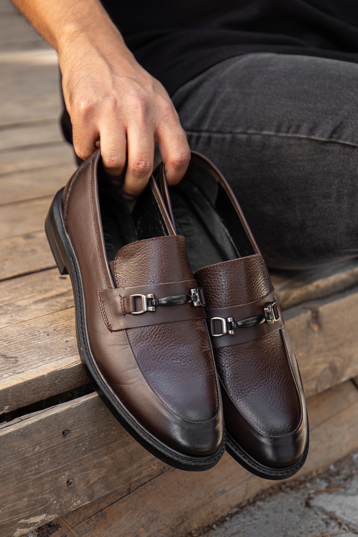 D0699 Günlük Ortopedik Hakiki Deri Erkek Klasik Ayakkabı - Görsel 7