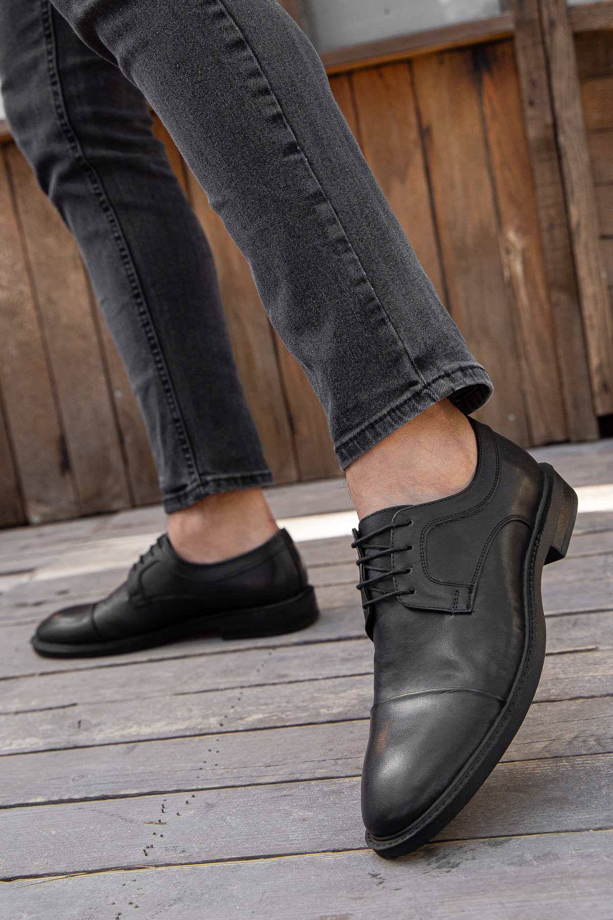 D00226 Günlük Ortopedik Hakiki Deri Erkek Klasik Ayakkabı - Görsel 6