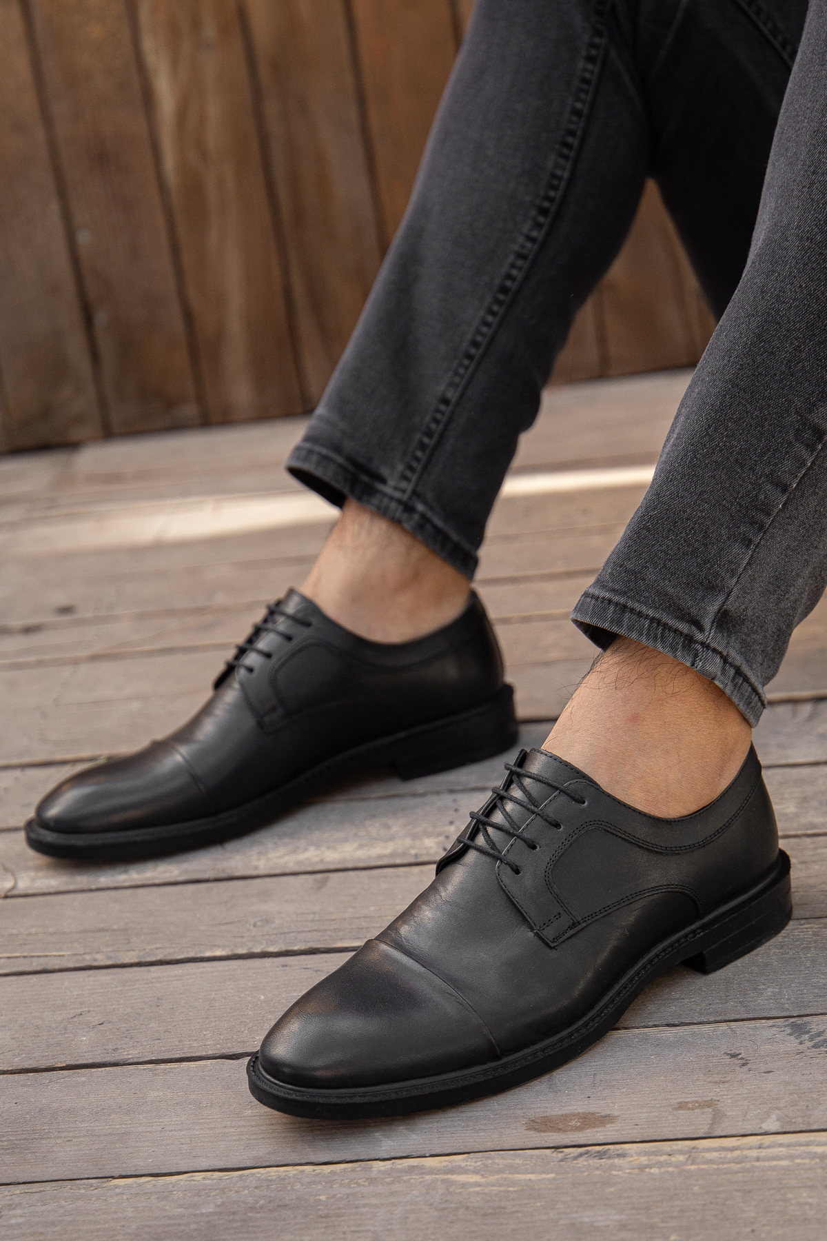 D00226 Günlük Ortopedik Hakiki Deri Erkek Klasik Ayakkabı - Görsel 7