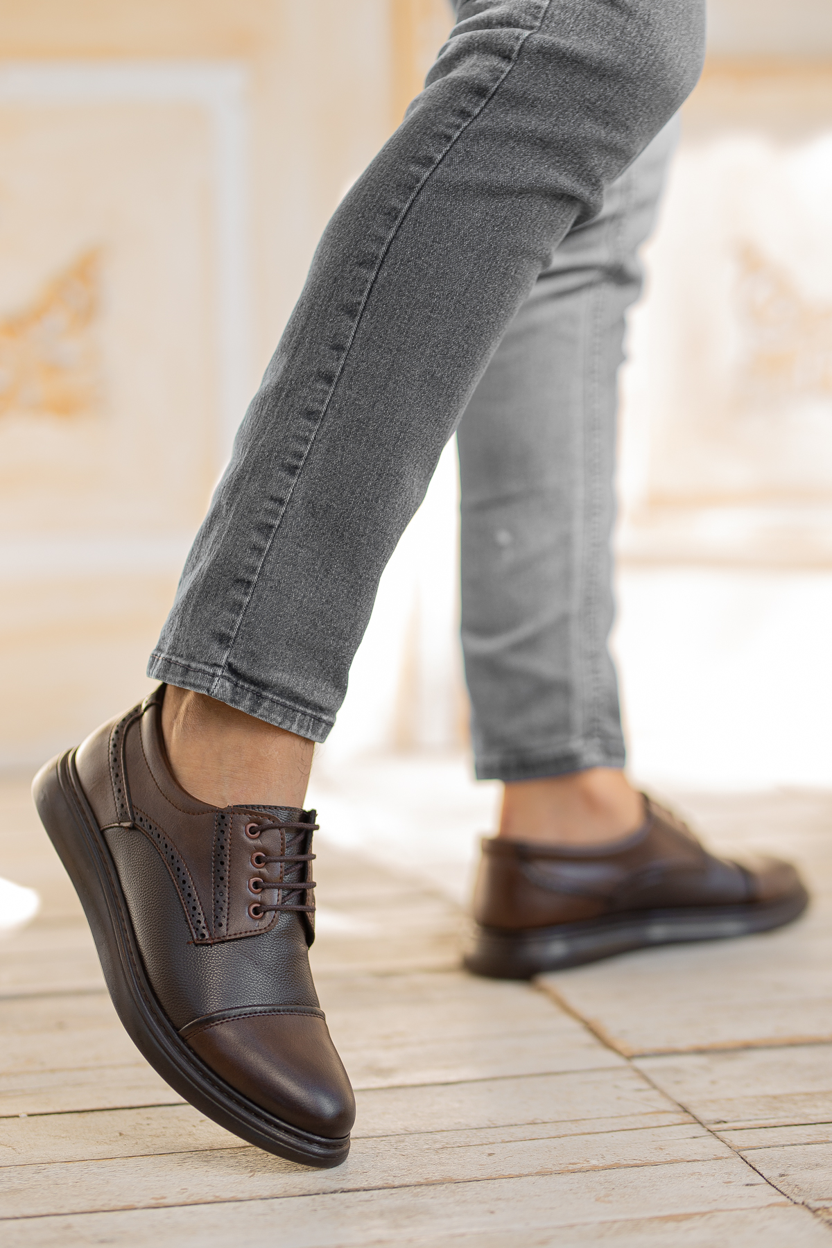 D0235 Günlük Ortopedik Erkek Klasik Garantili Ayakkabı - Görsel 2