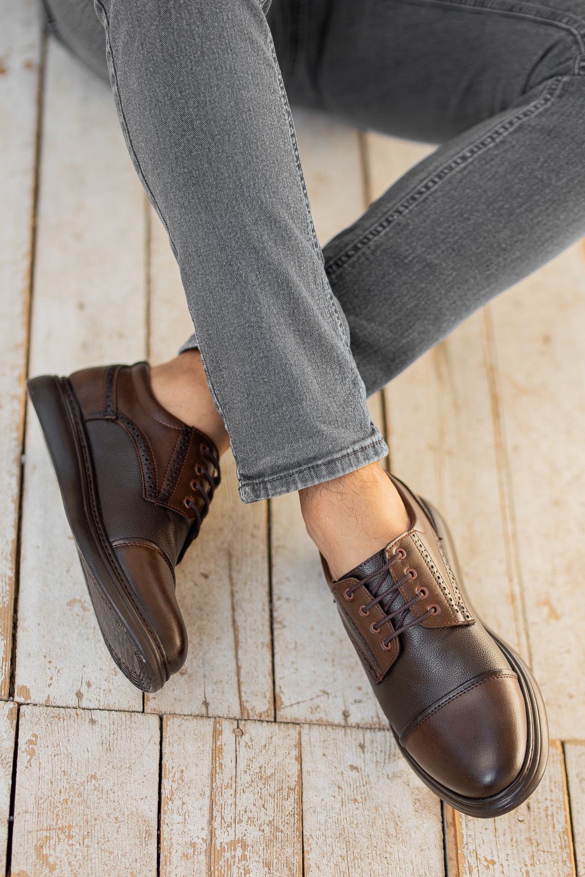 D0235 Günlük Ortopedik Erkek Klasik Garantili Ayakkabı - Görsel 4