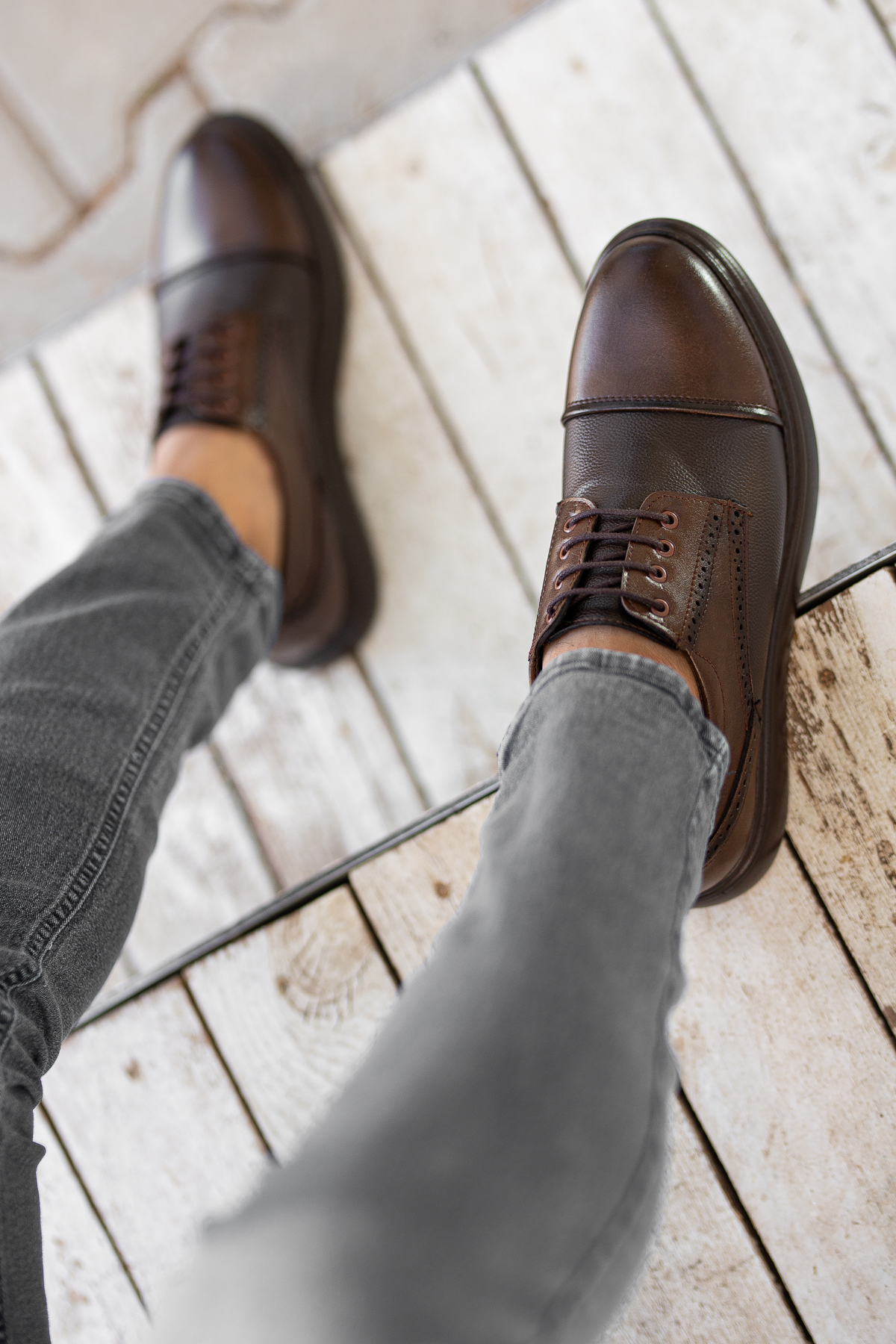 D0235 Günlük Ortopedik Erkek Klasik Garantili Ayakkabı - Görsel 5