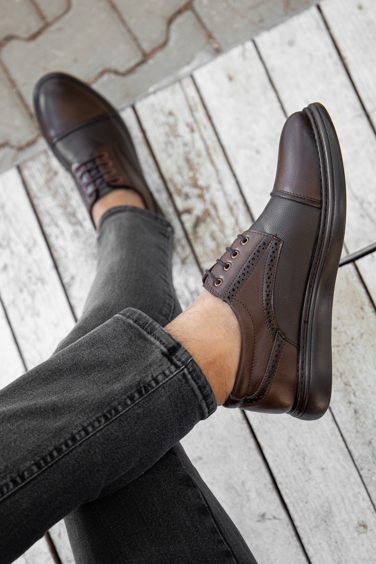 D0235 Günlük Ortopedik Erkek Klasik Garantili Ayakkabı - Görsel 6