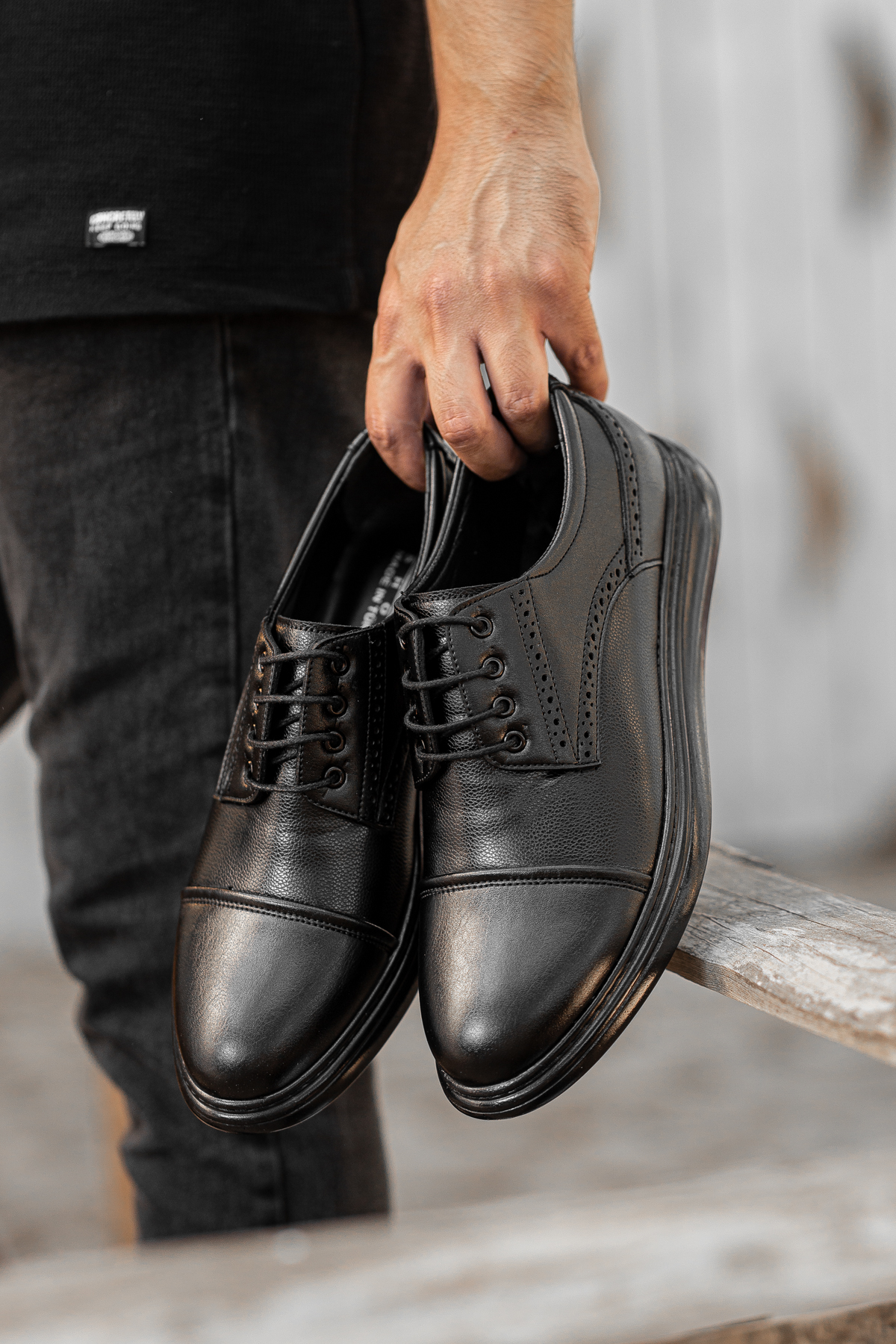 D0235 Günlük Ortopedik Erkek Klasik Garantili Ayakkabı - Görsel 3