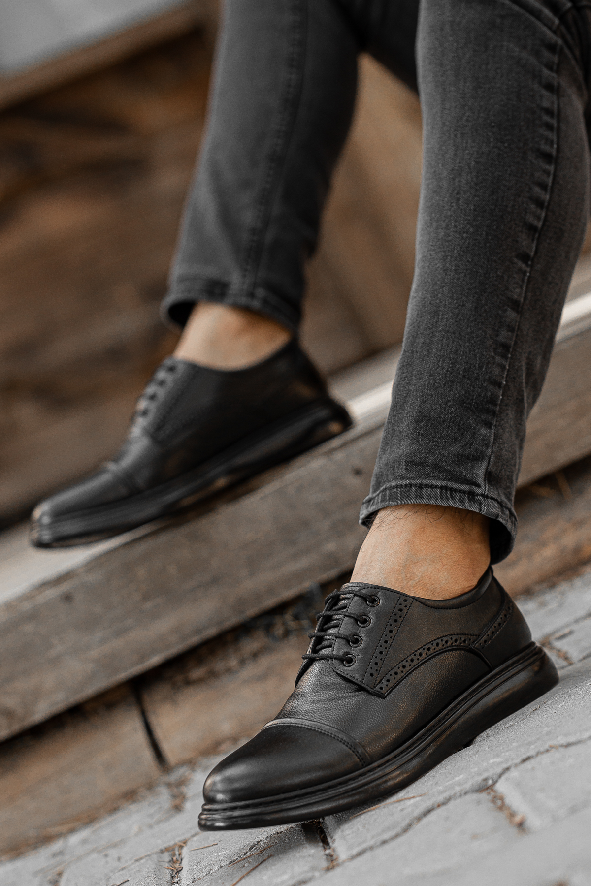 D0235 Günlük Ortopedik Erkek Klasik Garantili Ayakkabı - Görsel 4