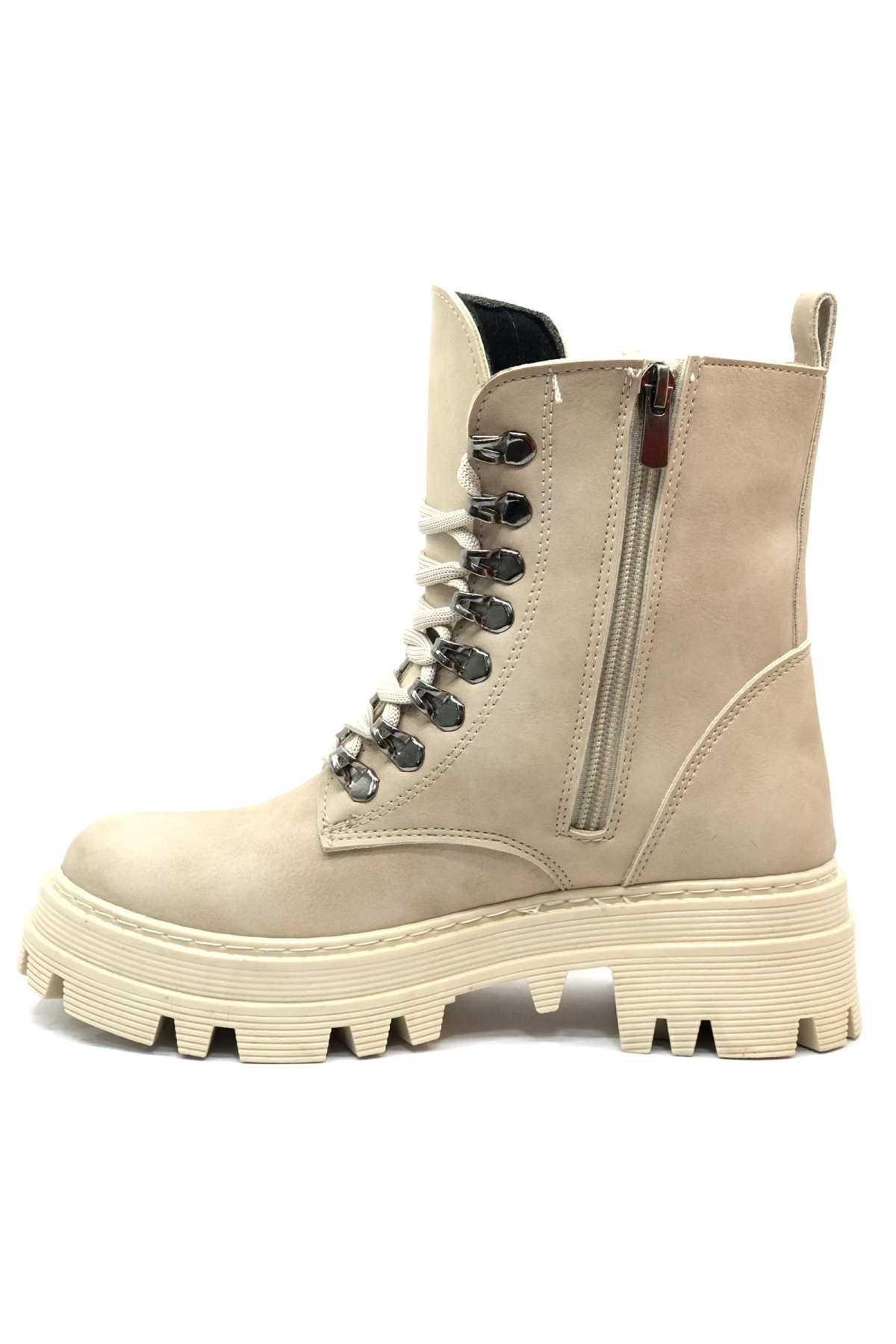 Mehtap Kauçuk Taban Kopçalı Postal Kadın Bot - Görsel 4