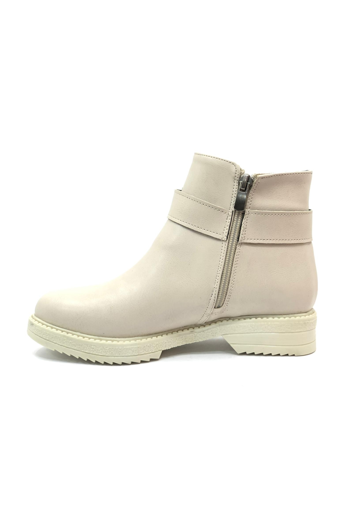 Taş Dekolteli Düz Kaymaz Taban Kadın Bot - Görsel 4