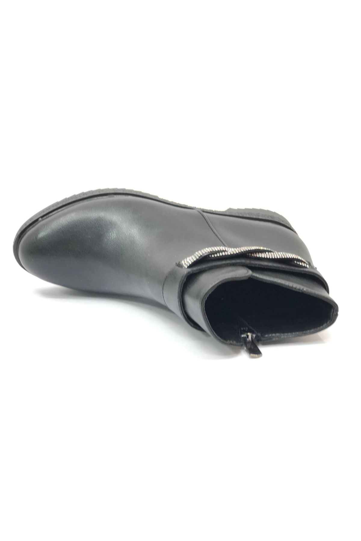 Taş Dekolteli Düz Kaymaz Taban Kadın Bot - Görsel 5