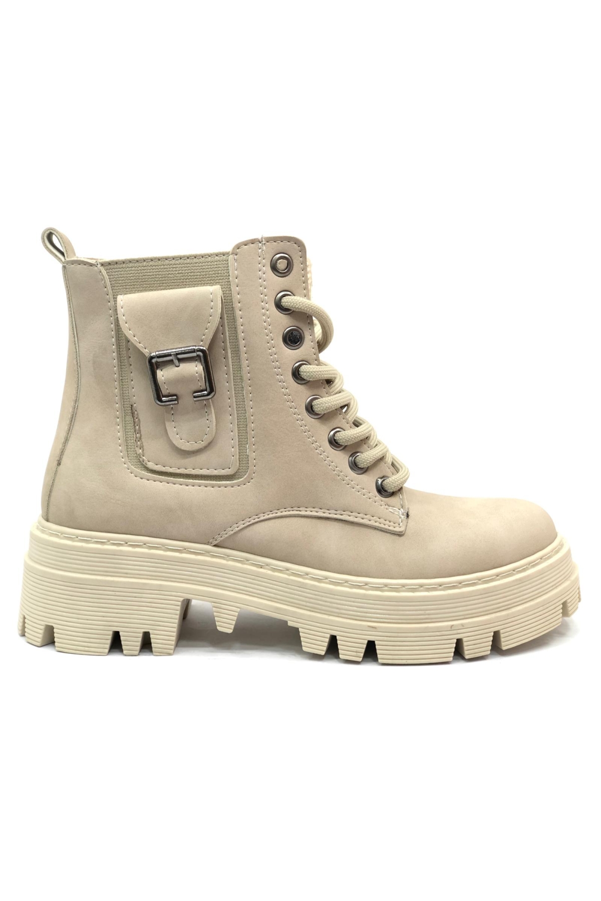 Süs Toka Detaylı Kaymaz Taban Kadın Kısa Postal Bot - Görsel 2