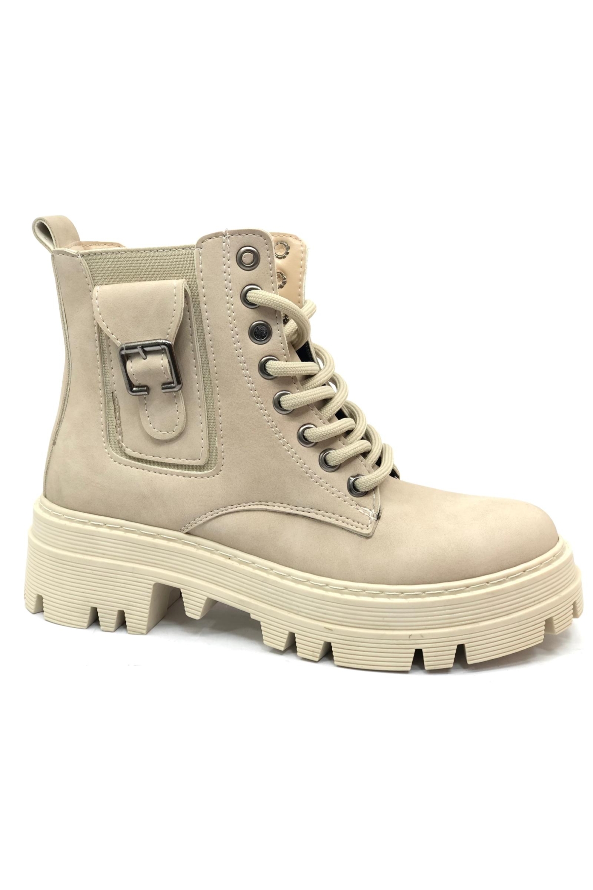 Süs Toka Detaylı Kaymaz Taban Kadın Kısa Postal Bot - Görsel 3