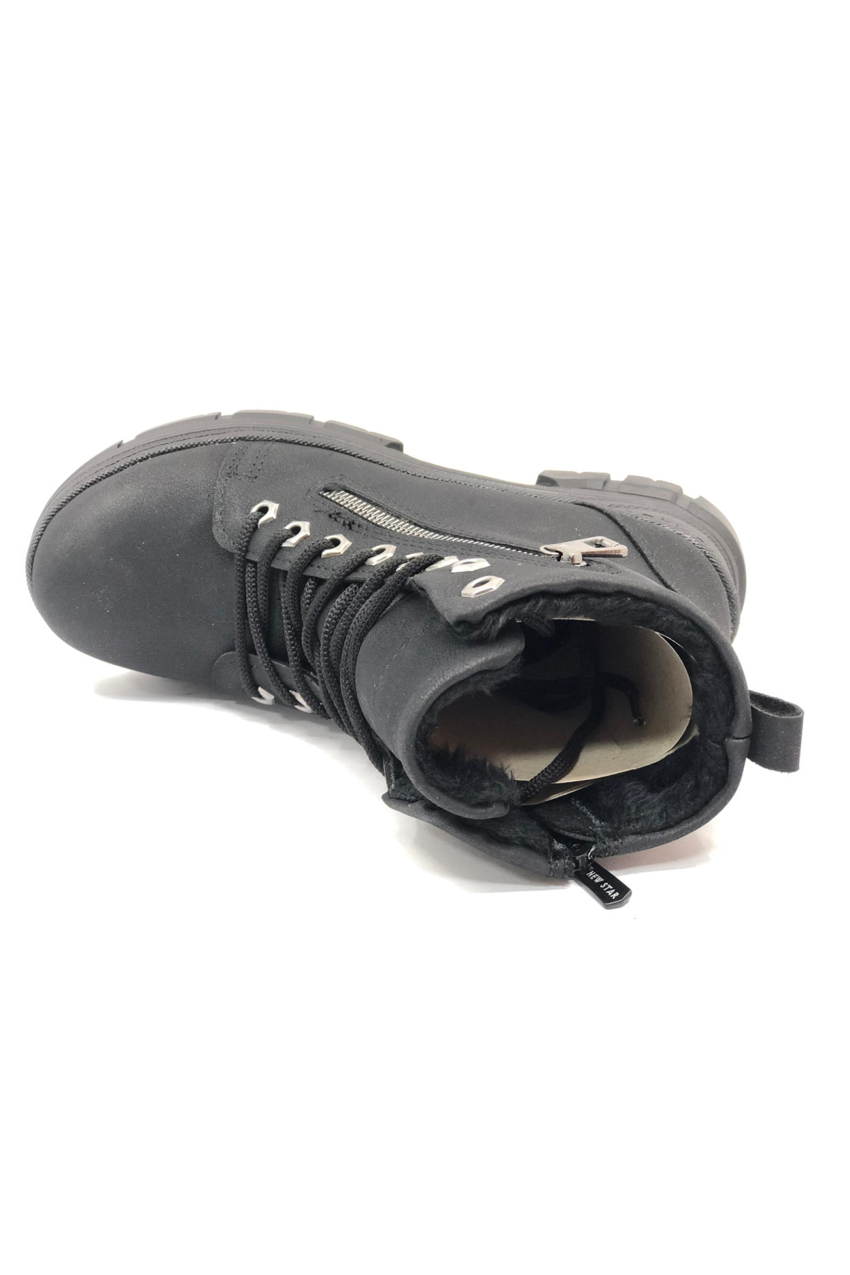 Süs Fermuar Detaylı Kaymaz Taban Kadın Kısa Postal Bot - Görsel 4