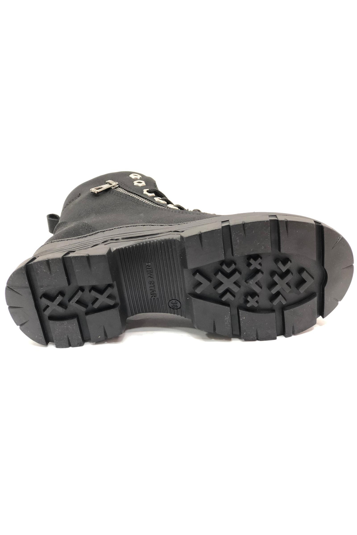 Süs Fermuar Detaylı Kaymaz Taban Kadın Kısa Postal Bot - Görsel 6