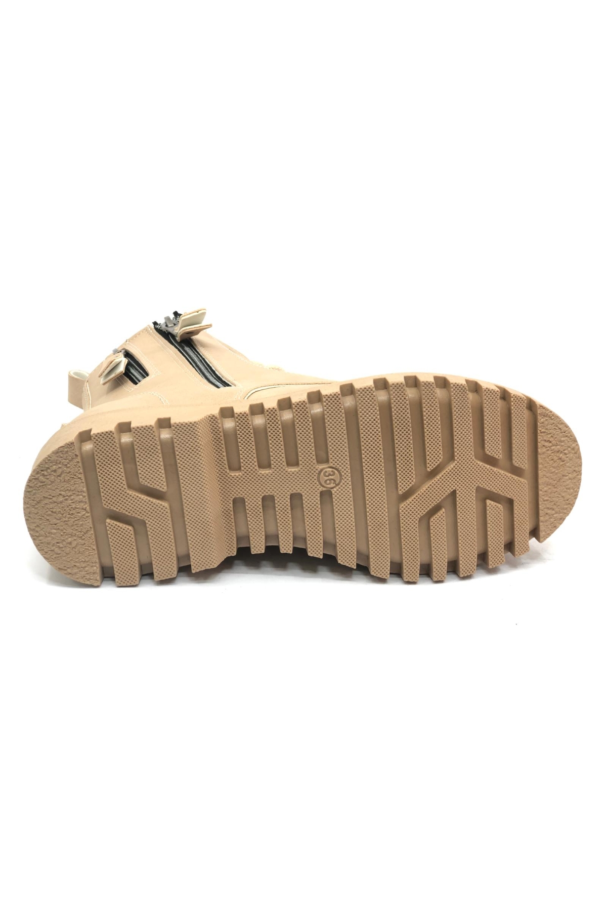 Çift Fermuar Detaylı Kaymaz Taban Kadın Kısa Postal Bot - Görsel 6