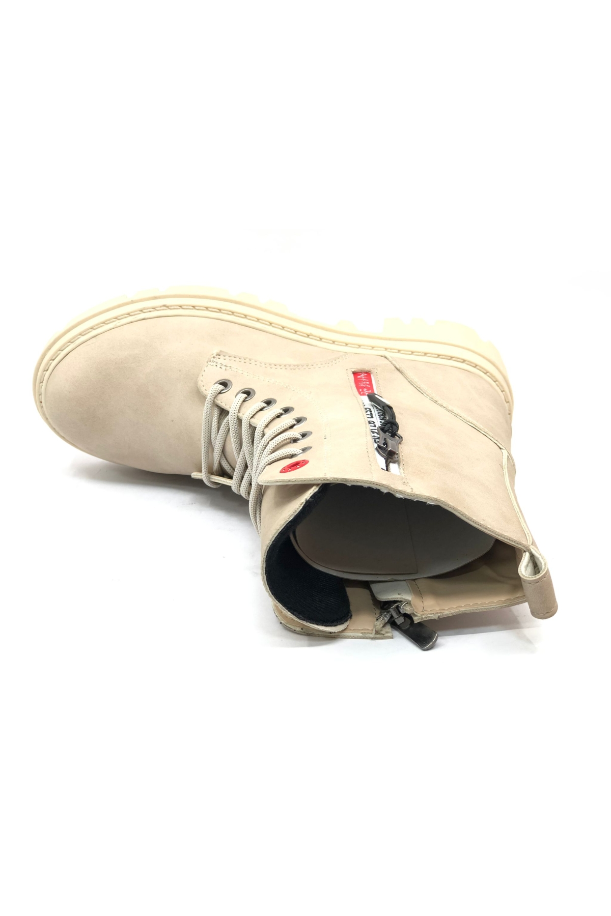 Süs Fermuar Detaylı Kaymaz Taban Kadın Postal Bot - Görsel 5