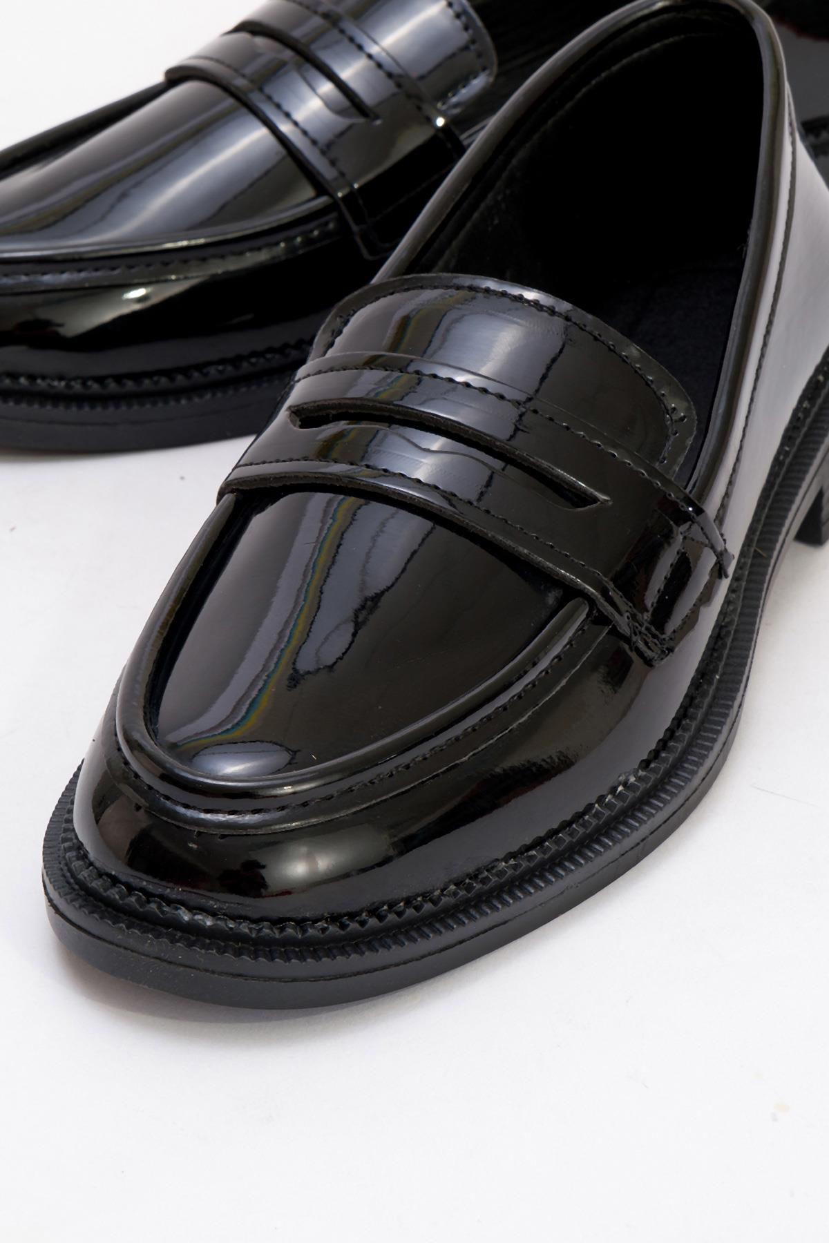 Kadın Loafer Ayakkabı SİYAH RUGAN - Görsel 4