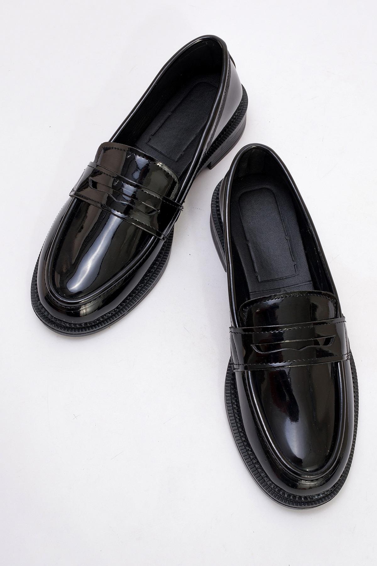 Kadın Loafer Ayakkabı SİYAH RUGAN - Görsel 6