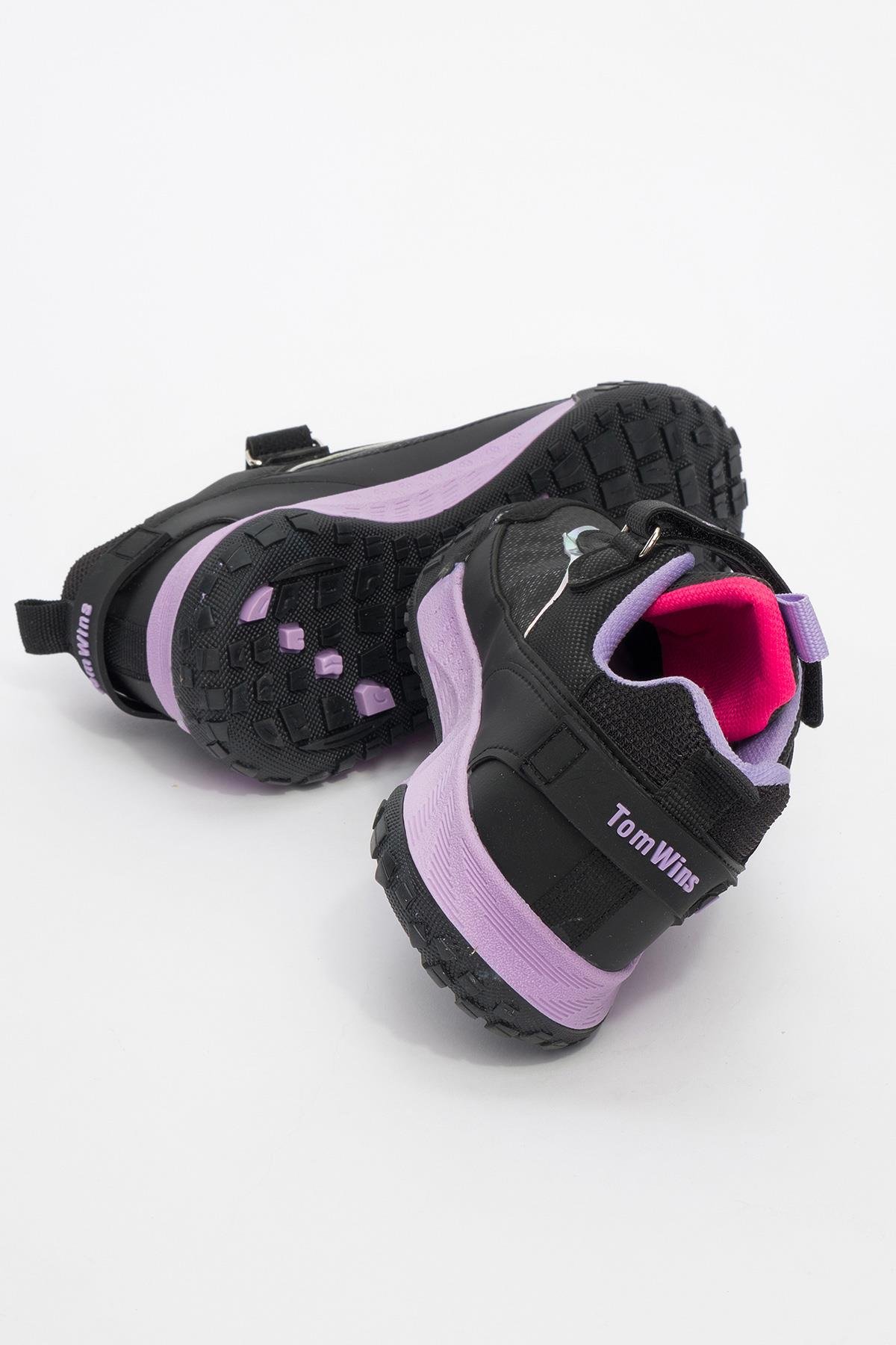 Çocuk Spor Ayakkabı SİYAH LİLA - Görsel 5