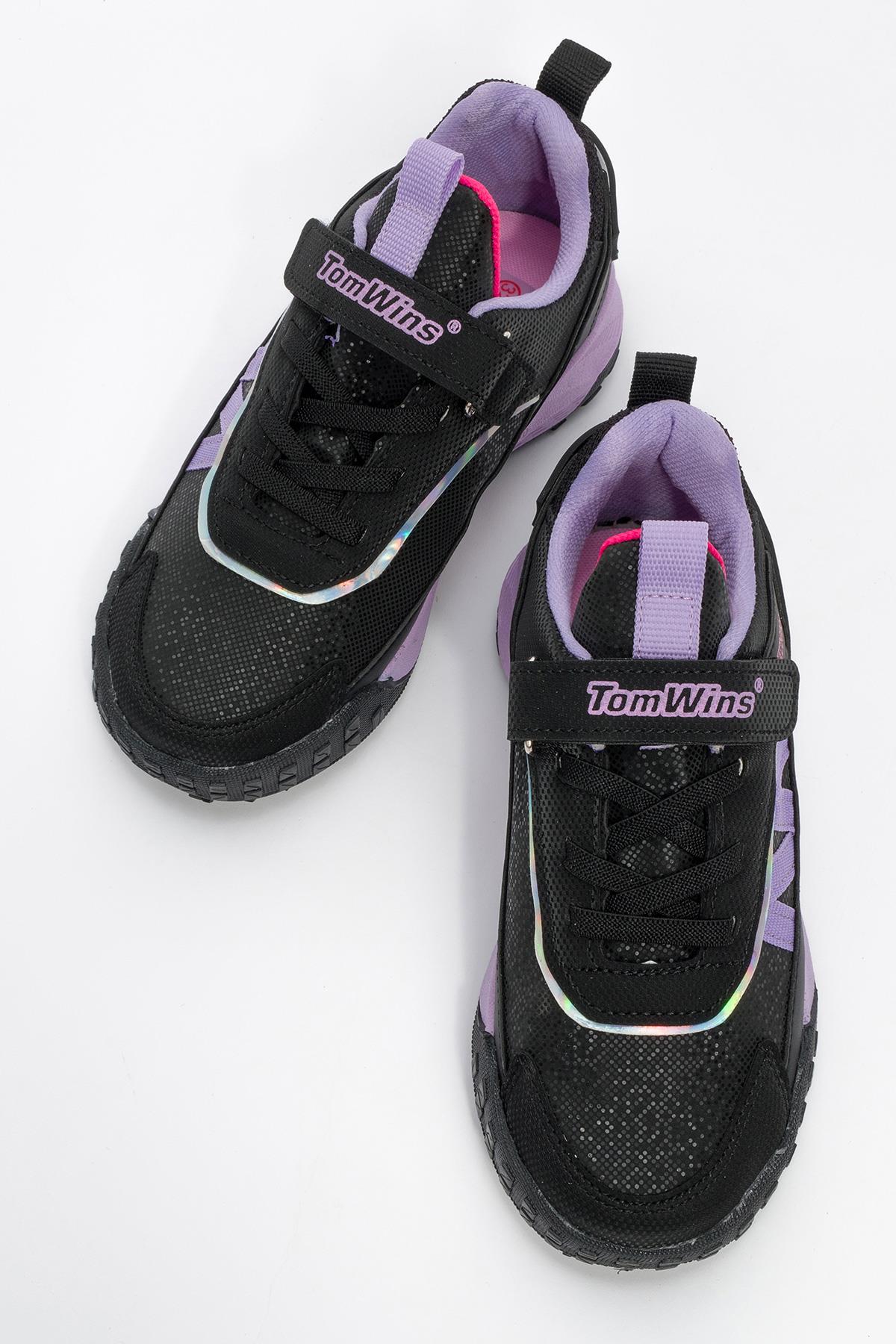 Çocuk Spor Ayakkabı SİYAH LİLA - Görsel 6