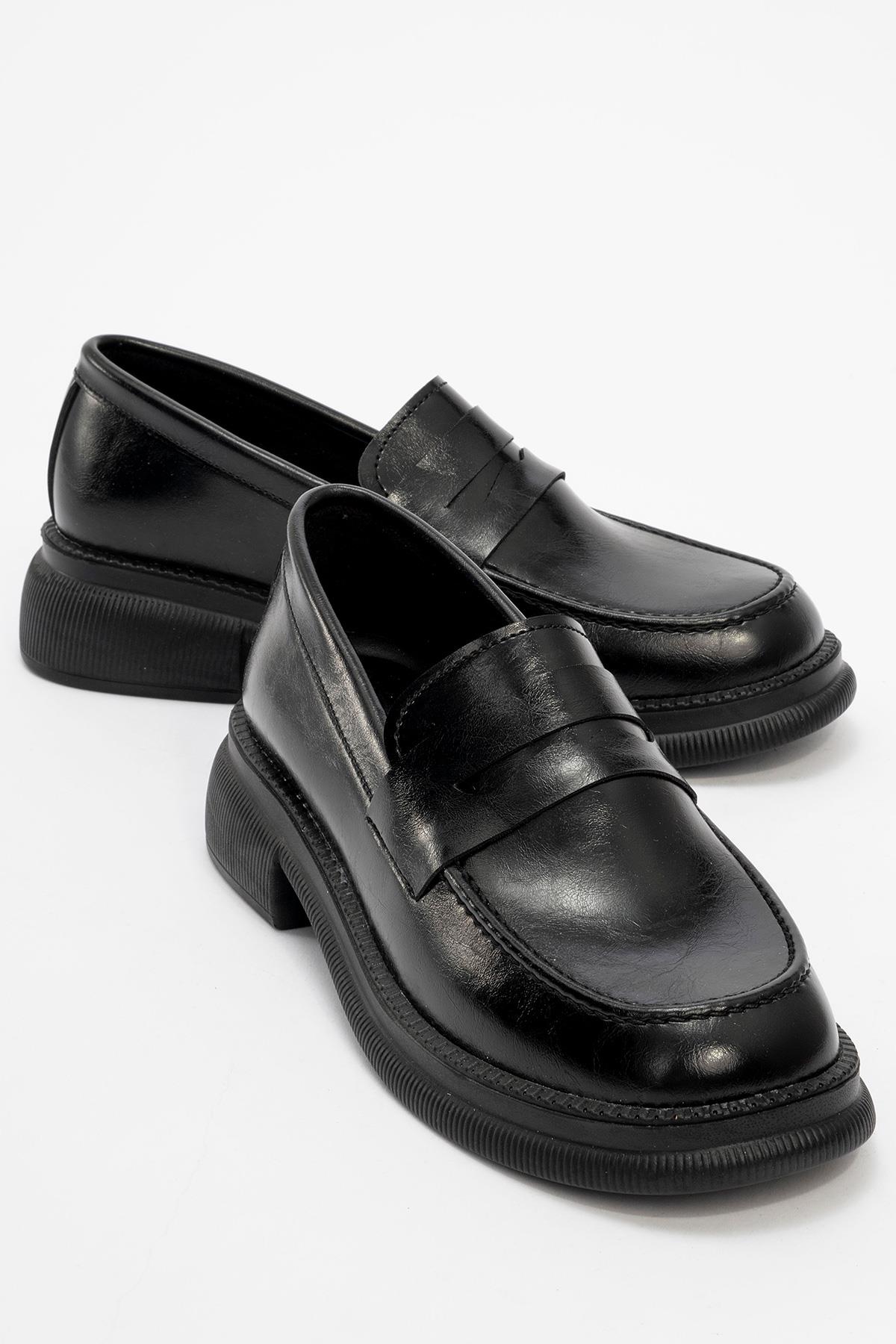 Kaydırmaz Kadın Günlük Ayakkabı SİYAH KIRIŞIK - Görsel 2