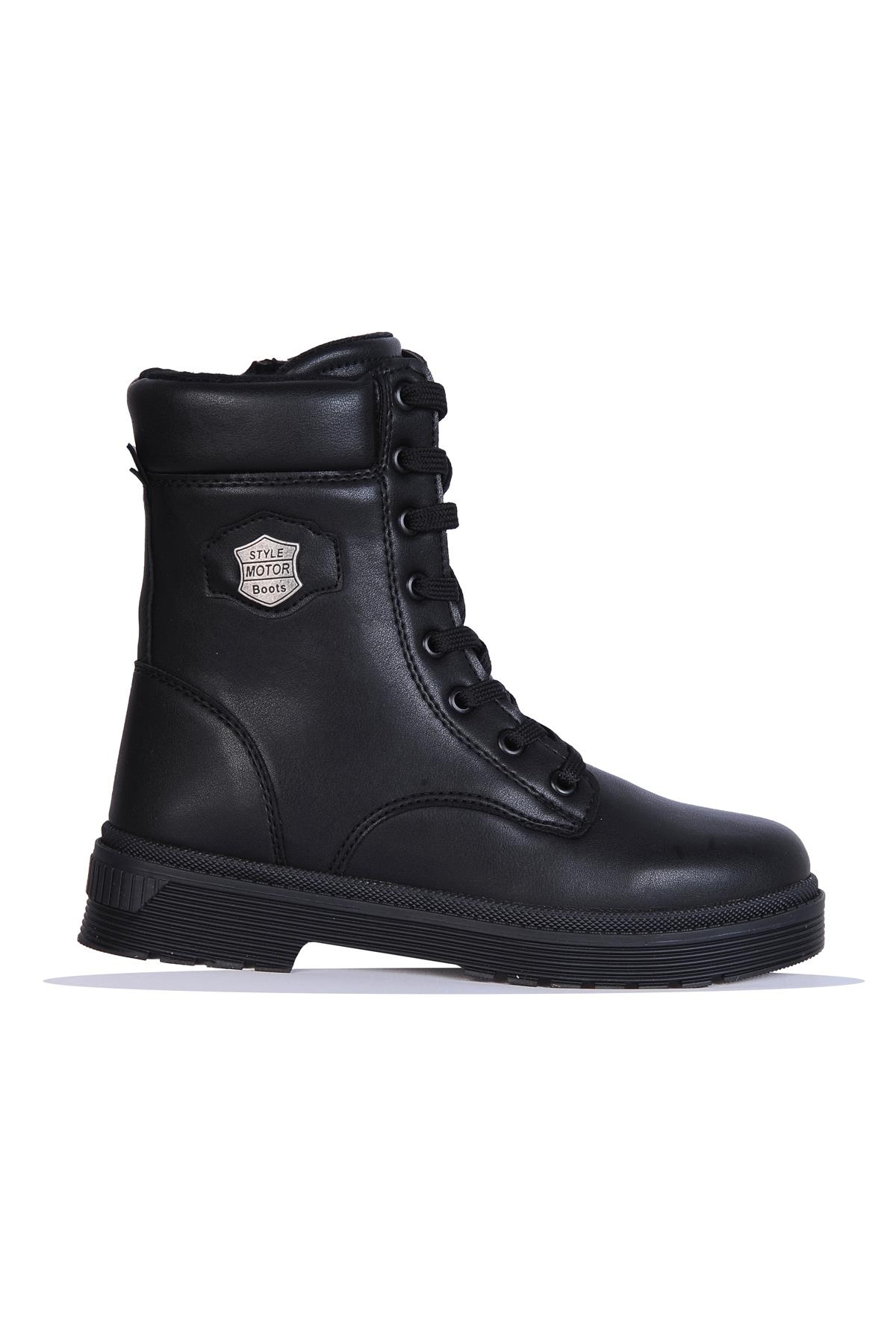 Skuaıter 24070 Plct Siyah Nova Kadın Düz Bot - Görsel 2