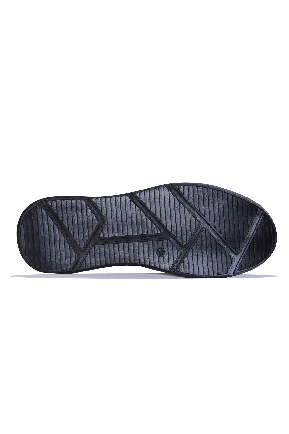 9022 Siyah Nopa %100 Deri Kışlık Erkek Casual Ayakkabı - Görsel 5