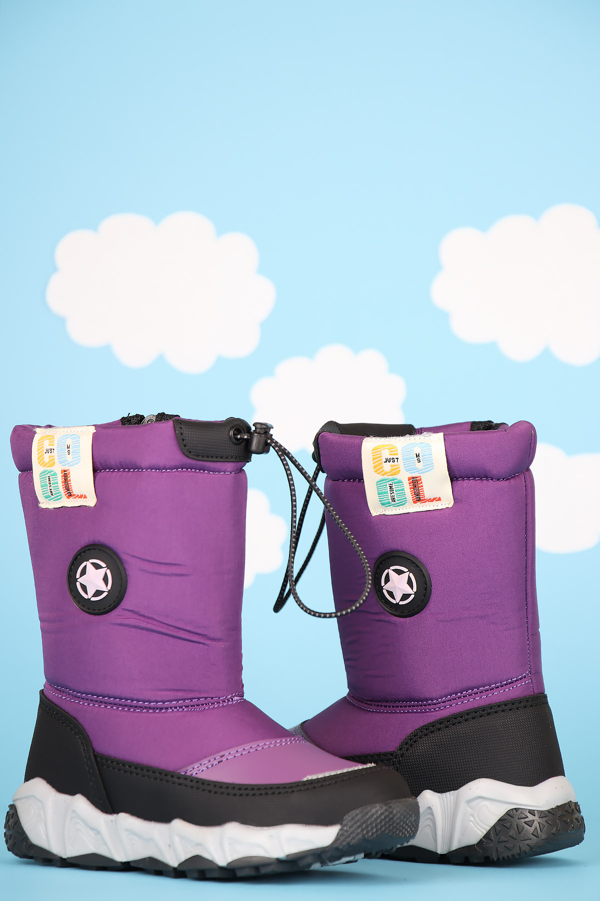 Lina Kaymaz Taban Fermuarlı Çocuk Kar Botu Çizme - Görsel 2