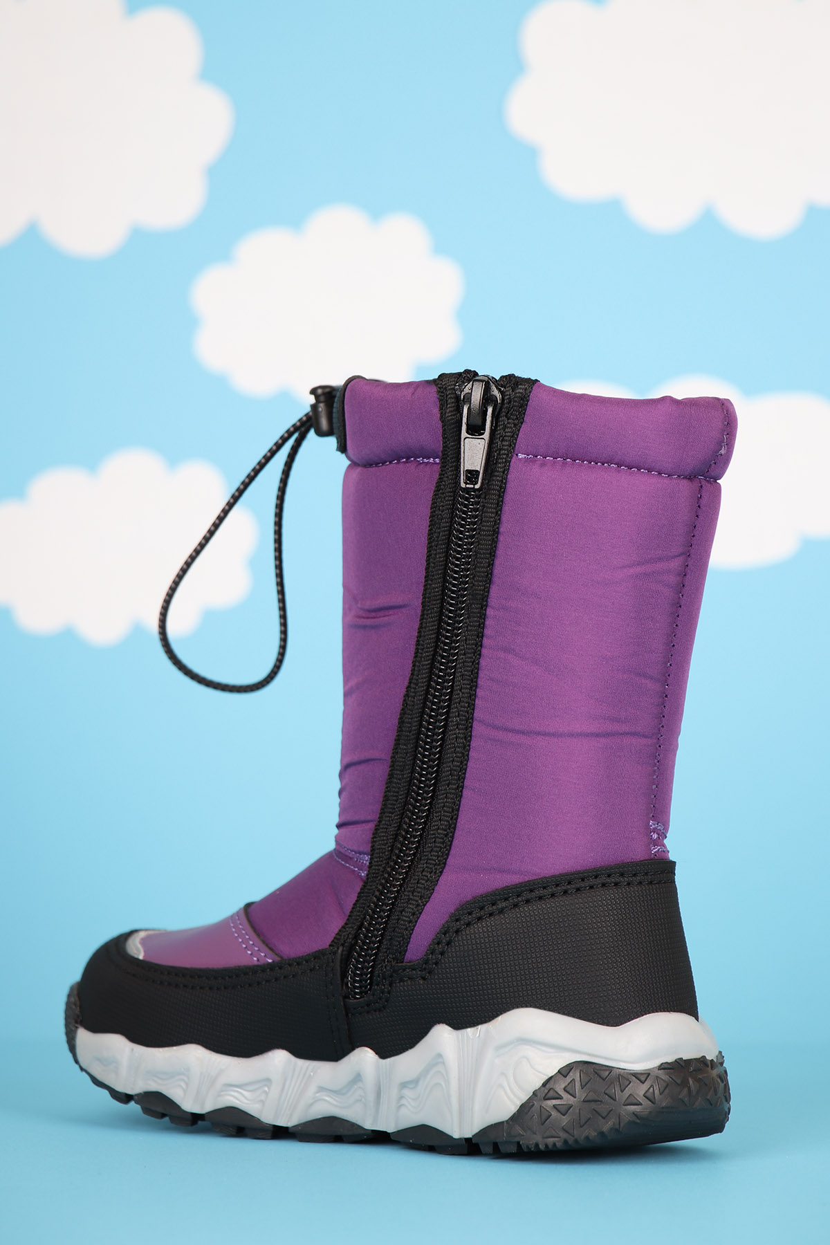 Lina Kaymaz Taban Fermuarlı Çocuk Kar Botu Çizme - Görsel 4