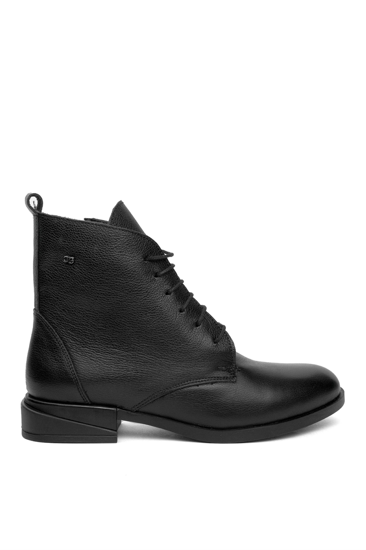 Elit SRK27491-1 Kadın Hakiki Deri Düz Bot Siyah - Görsel 2